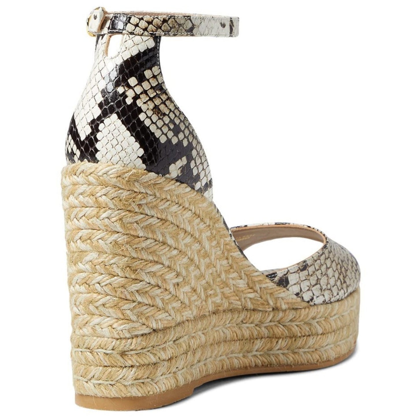 Stuart Weitzman Nudistcurve Espadrille Wedge Cream/Oat 9 B