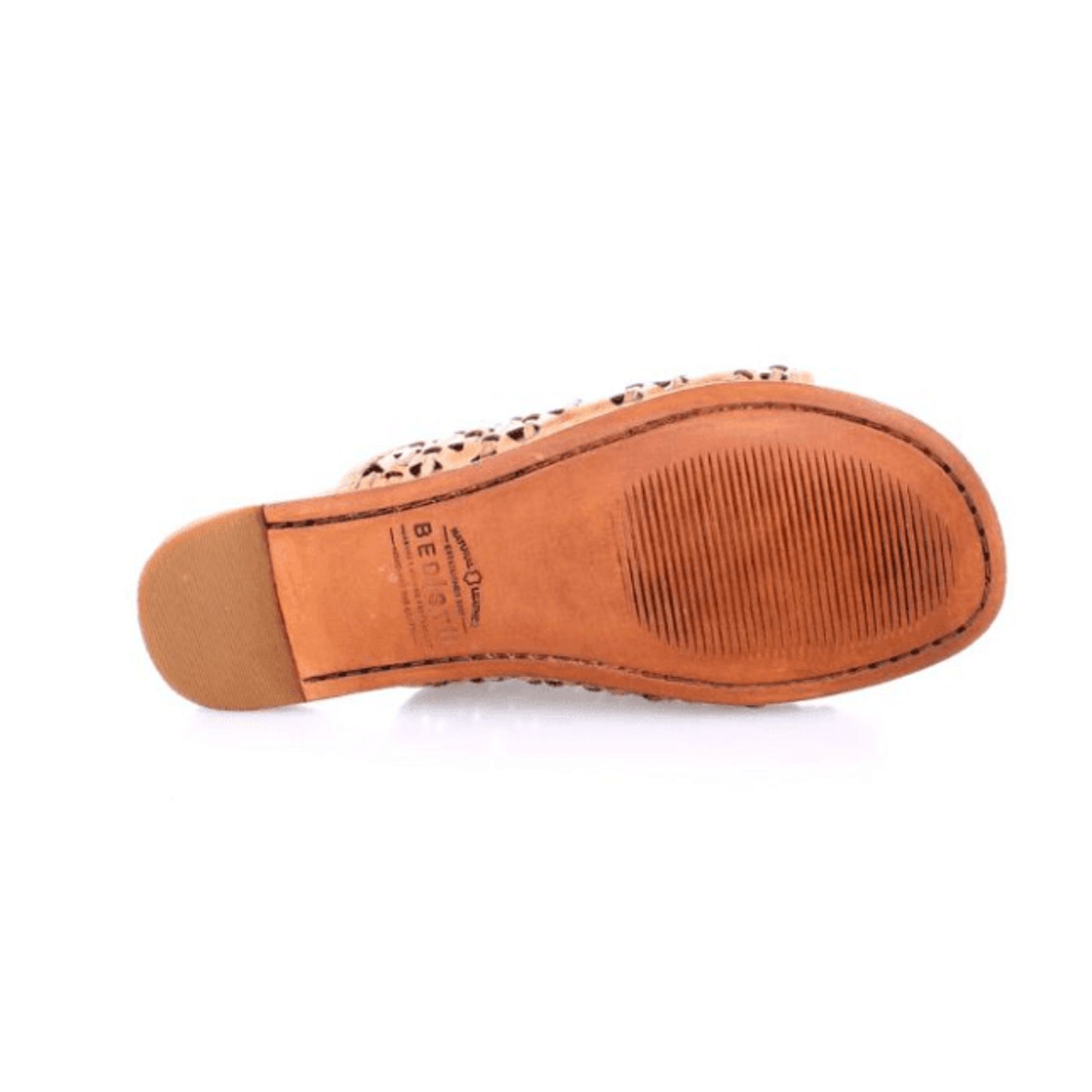Bed|Stu Minerva Women's Leather slide sandals Tan Rustic 7.5 M