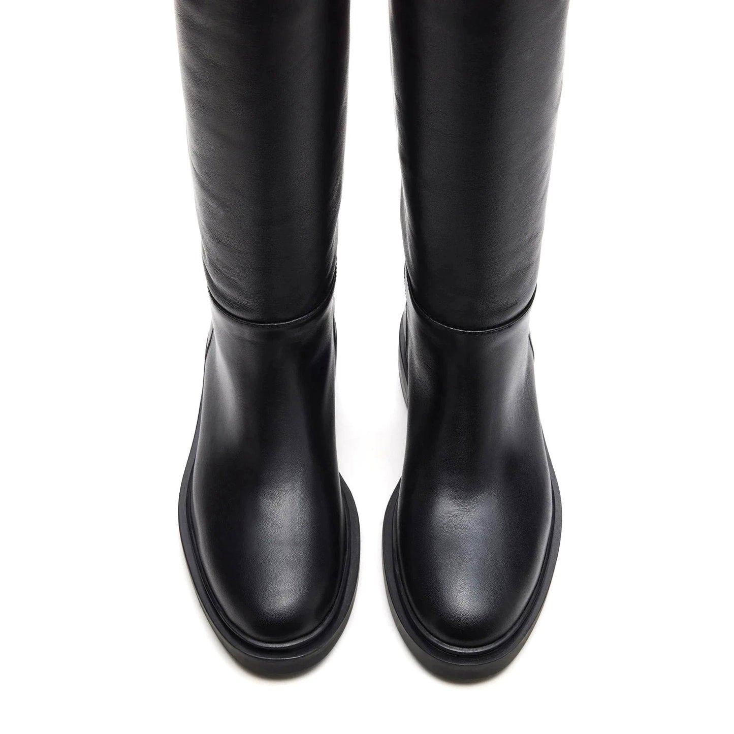 Steve Madden Women's Gaige Knee High Boot, Black Leather, 8.5 M