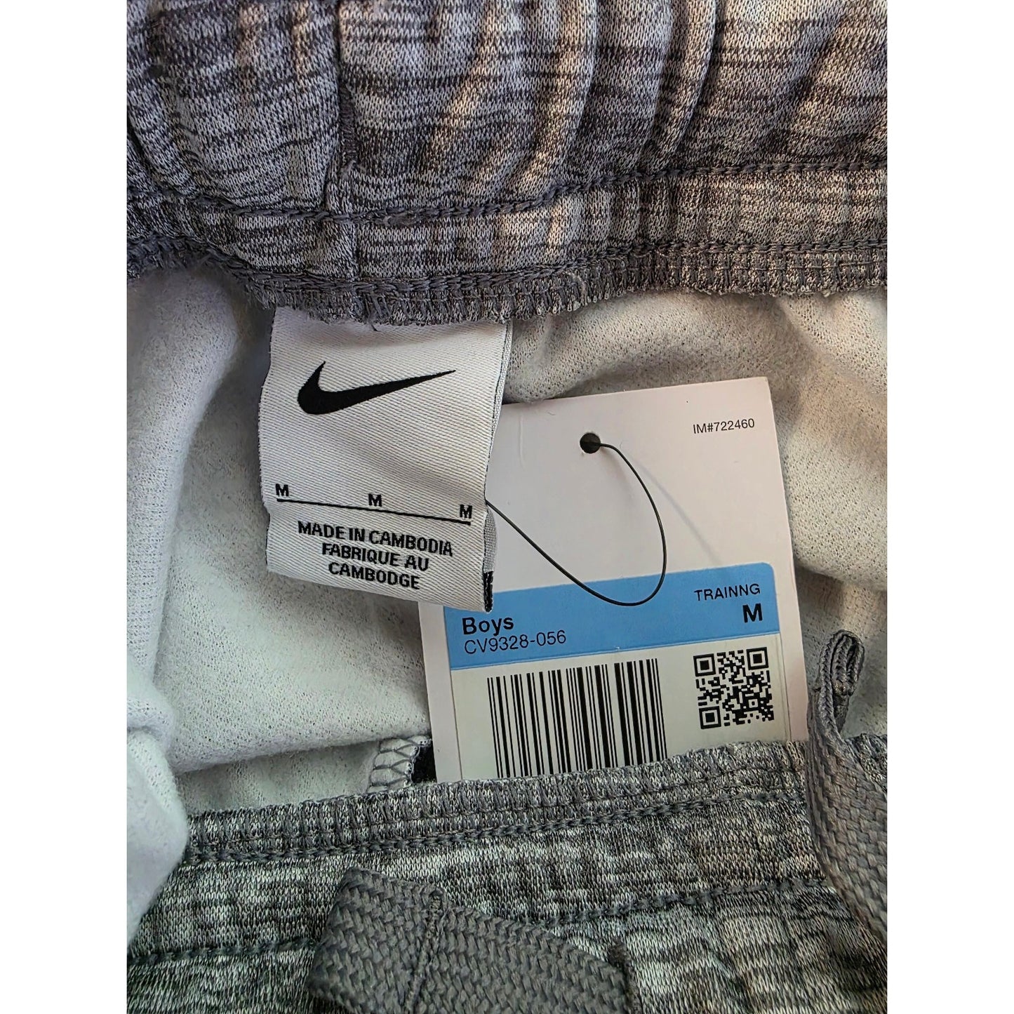 Nike THERMA Dri-Fit Big Boys' Sweatpants Charcoal Heather Size Medium
