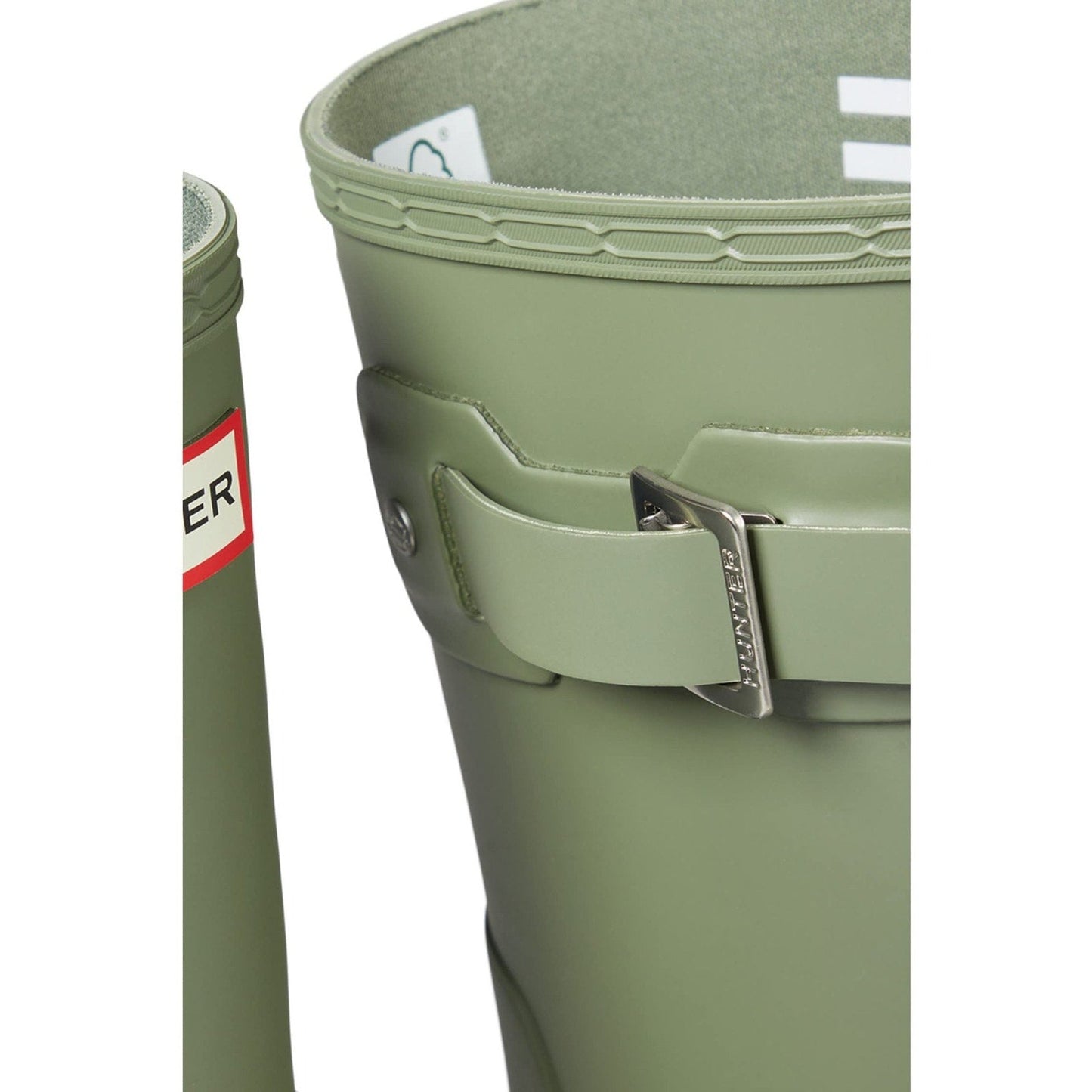 Hunter Original Short Waterproof Rain Boot Logo Backstrap Lichen Green Men's 9 M Hunter