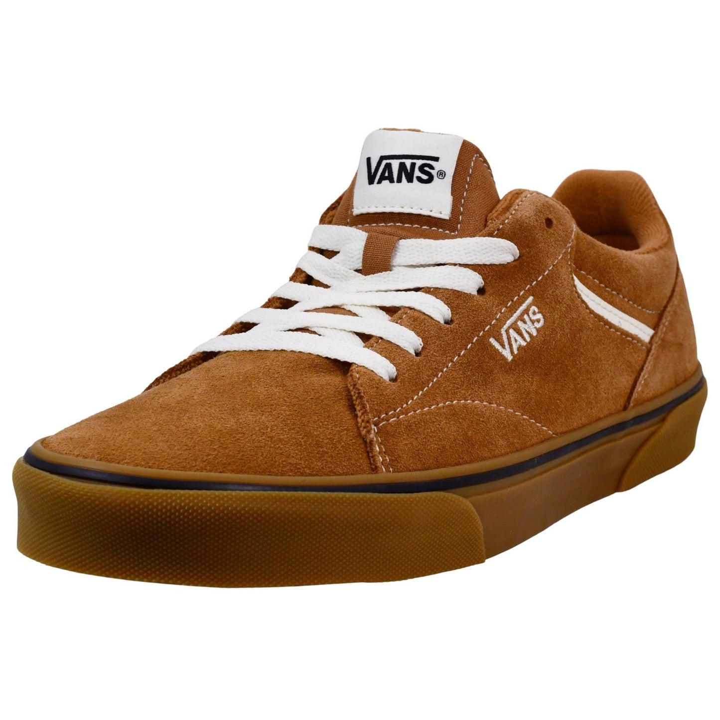 Vans Seldan Low-Top Brown White Size 11.5Hairy Suede Demitasse Sneakers For Mens