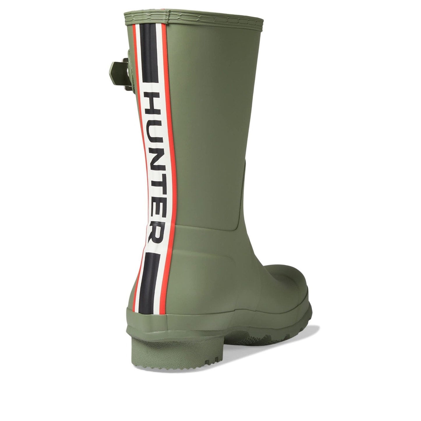 Hunter Original Short Waterproof Rain Boot Logo Backstrap Lichen Green Men's 9 M Hunter
