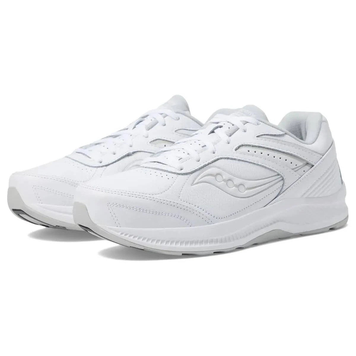 Saucony Echelon Walker 3 Men's Running Shoes Lace-up White Leather Size 8 M