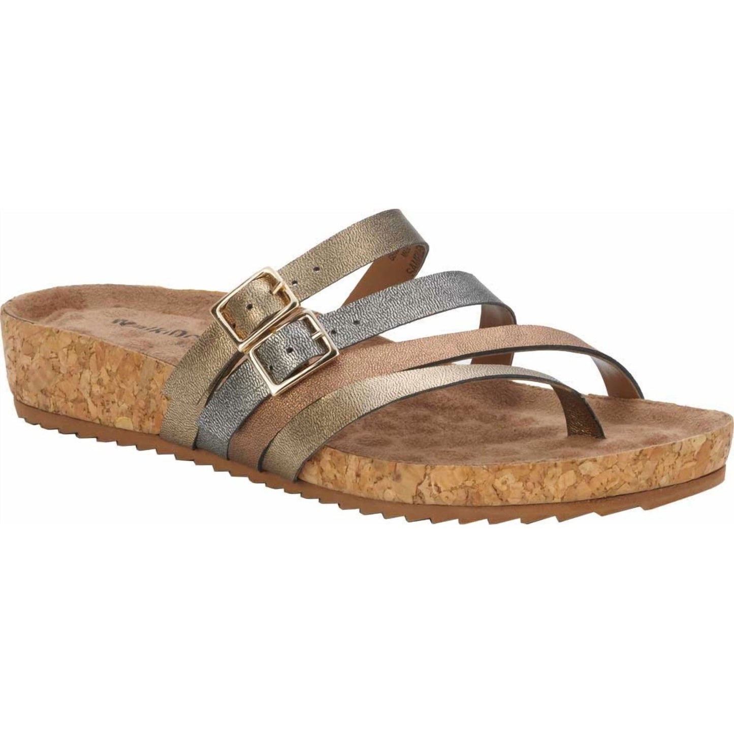Walking Cradles Penelop Women's Sandals Size 9.5 Metallic Leather Slide