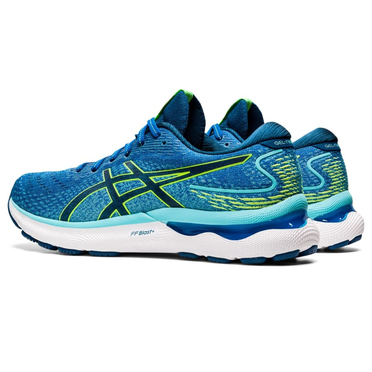 ASICS GEL-Nimbus 24 Men's Running Shoes Lake Drive/Hazard Green Size 12 US