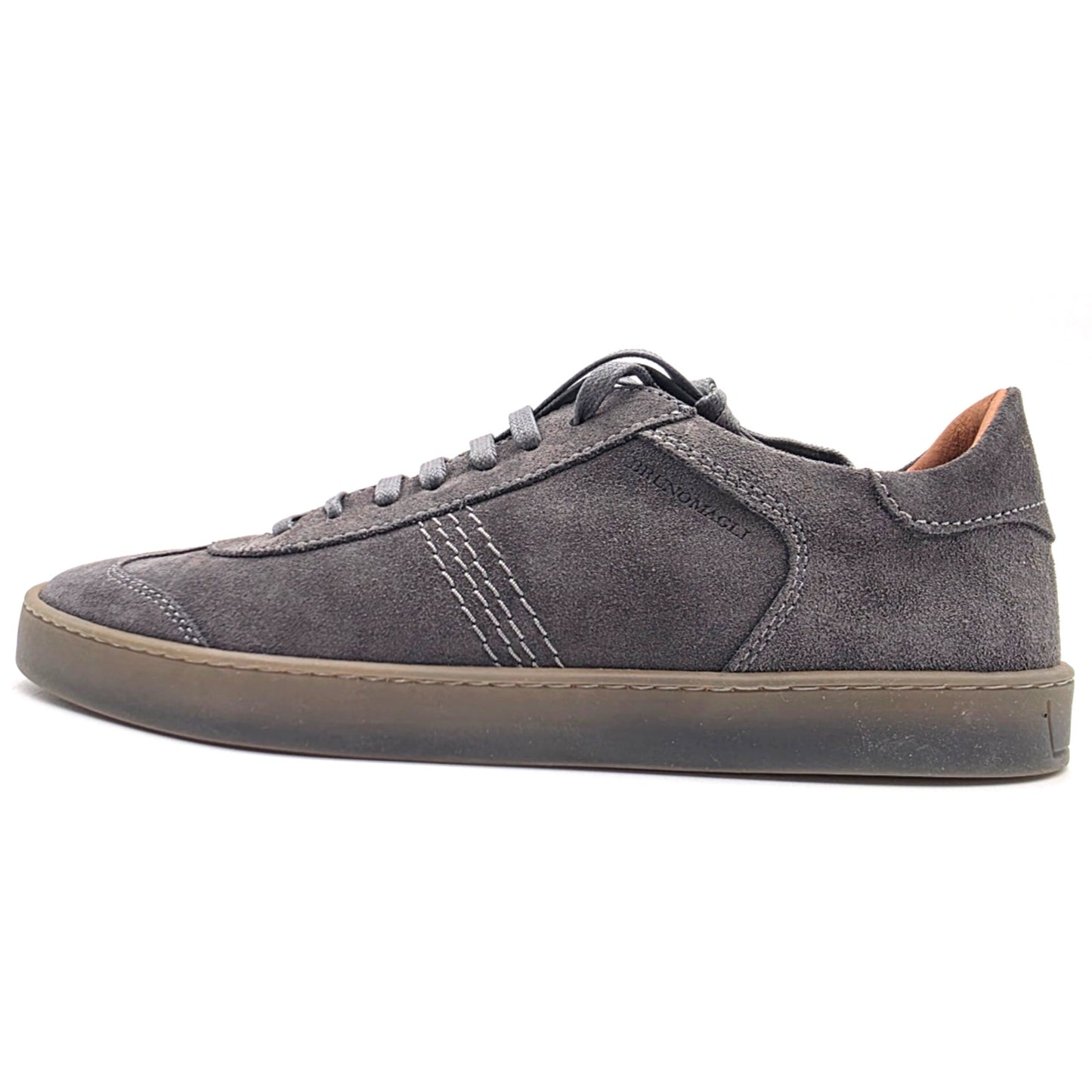 Bruno Magli Bono Mens Gray Leather Lifestyle Sneakers Shoes 8 US 41.5 EU