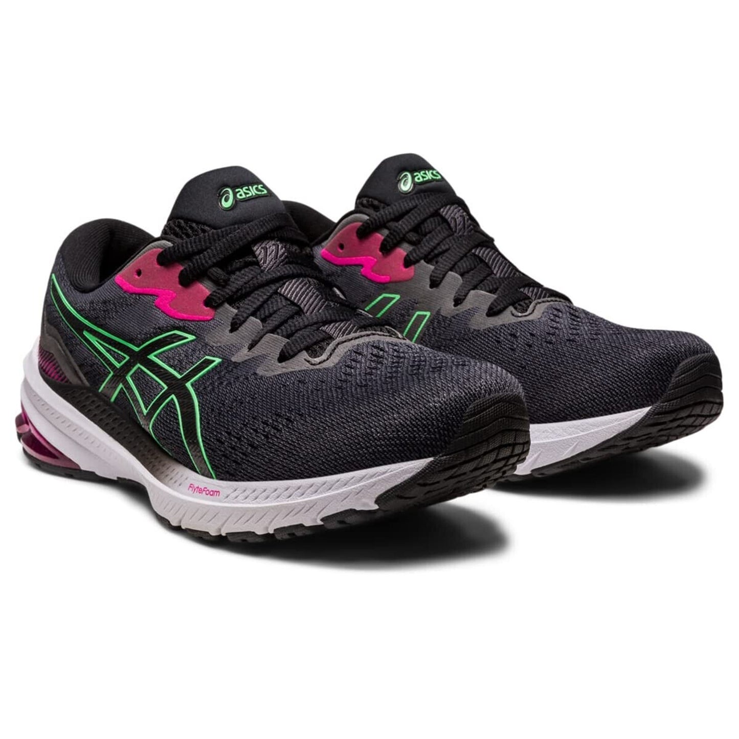 ASICS GT-1000 11 Womens Running Shoes Black/Pink 1012B197-004 Size 7 US