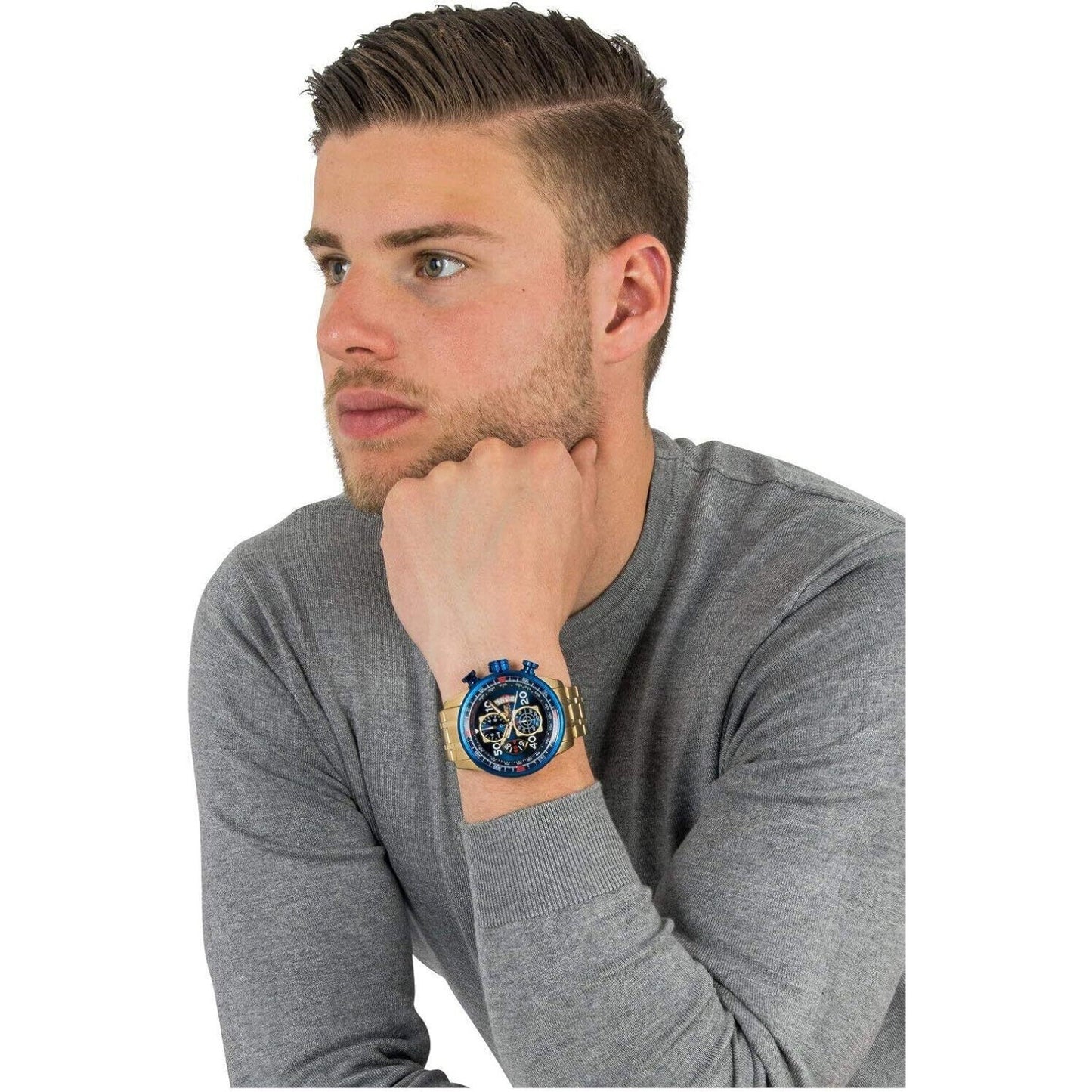 Invicta Men's 19173 Aviator Analog Display Japanese Quartz Gold Watch