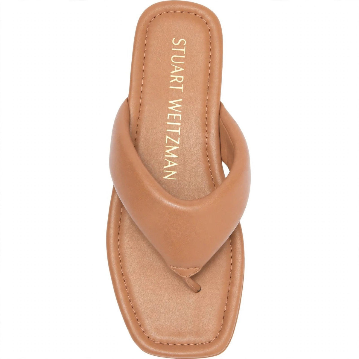 Stuart Weitzman Maui Flip Flop Tan Nappa Leather Womens 5.5 New