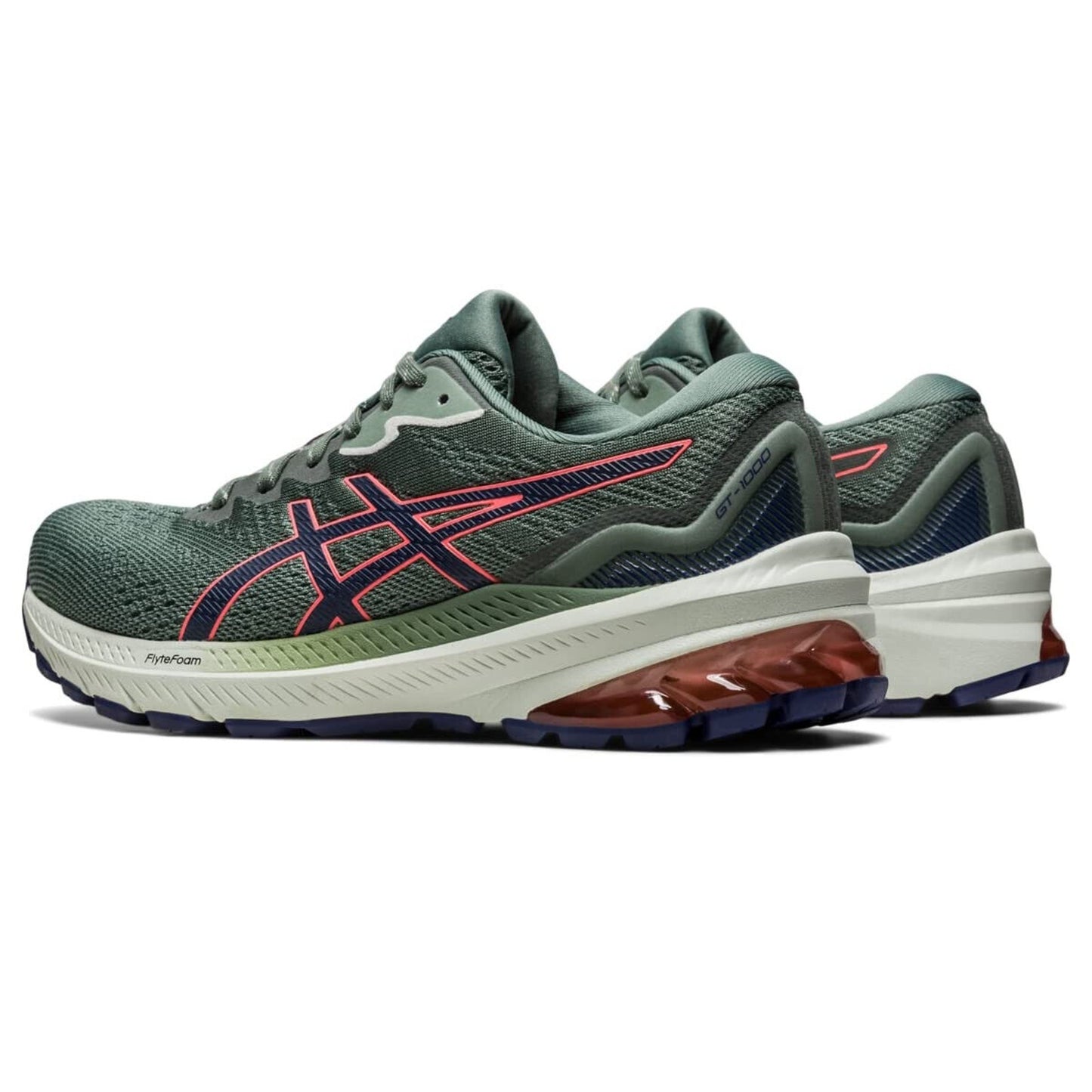 ASICS Women's GT-1000 11 Trail Running Shoes in Nature Bathing/Papaya size 9 B