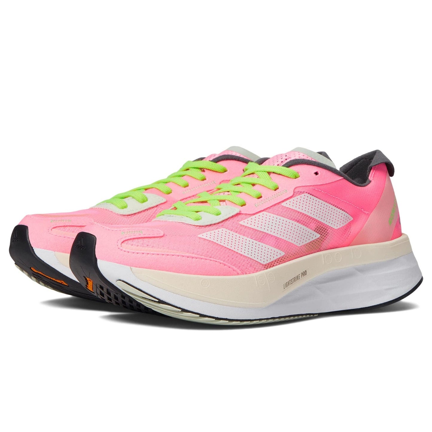 adidas Adizero Boston 11 Womens Running shoes Beam Pink/White/Beam Green 8 B