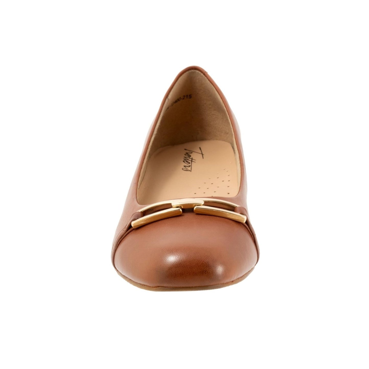 Trotters Dakota Pump Women Brown Leather Slip On Pumps Heels Shoes Size 8 Narrow