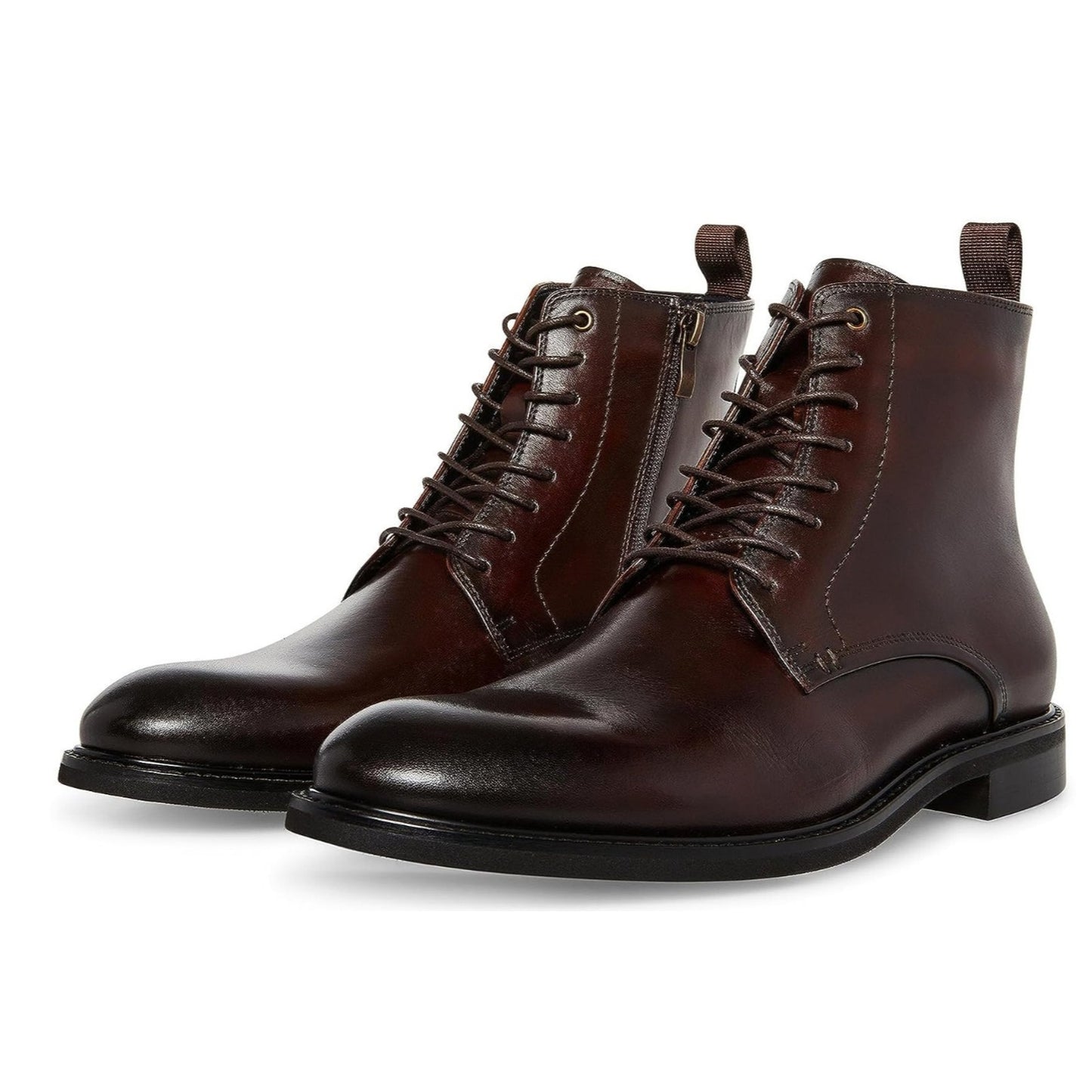 Steve Madden Yorick Men’s Leather Boots Brown Casual Lace Up Size 12 M