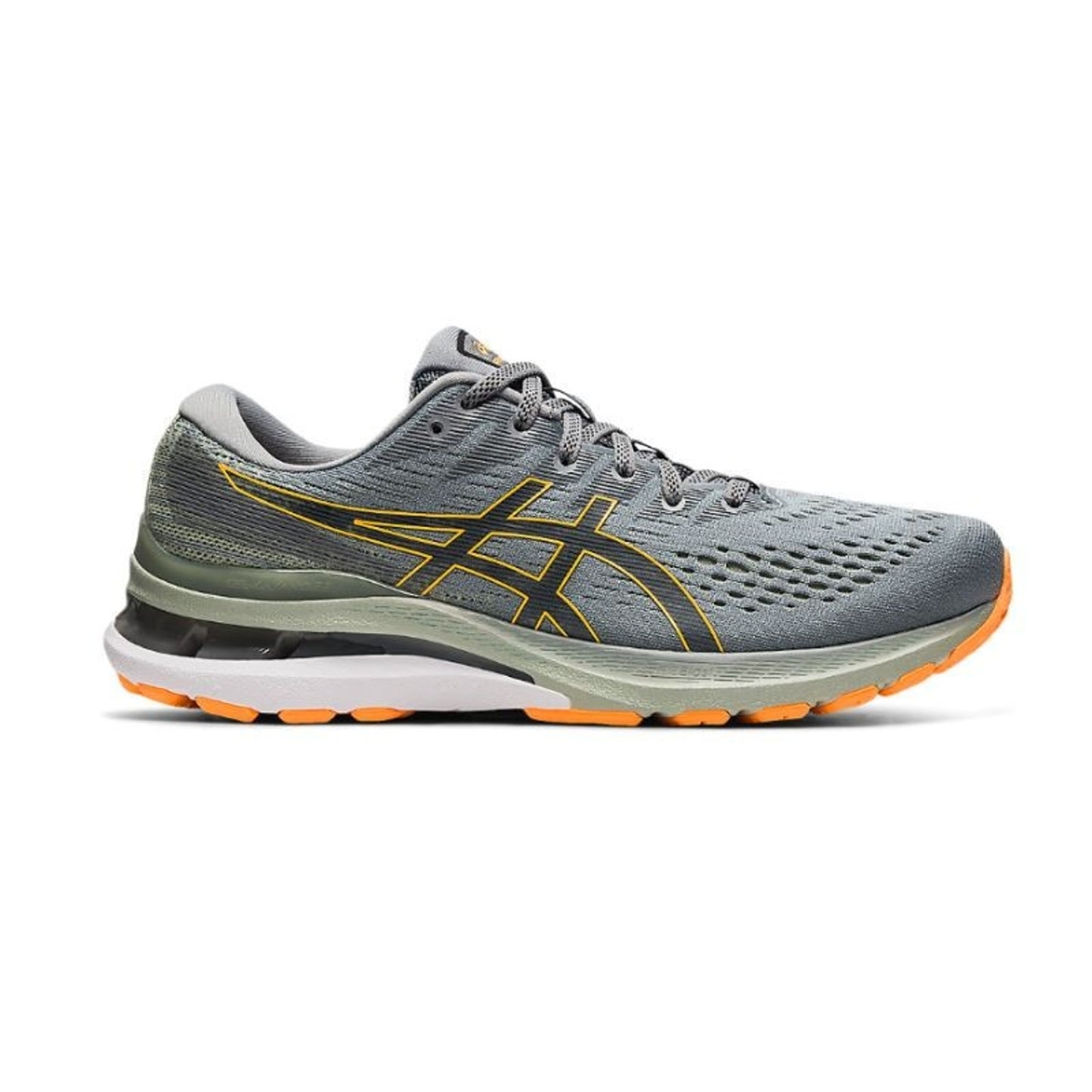 ASICS Men's Gel-Kayano 28 Running Shoes, Sheet Rock/ Orange pop Size 13 M