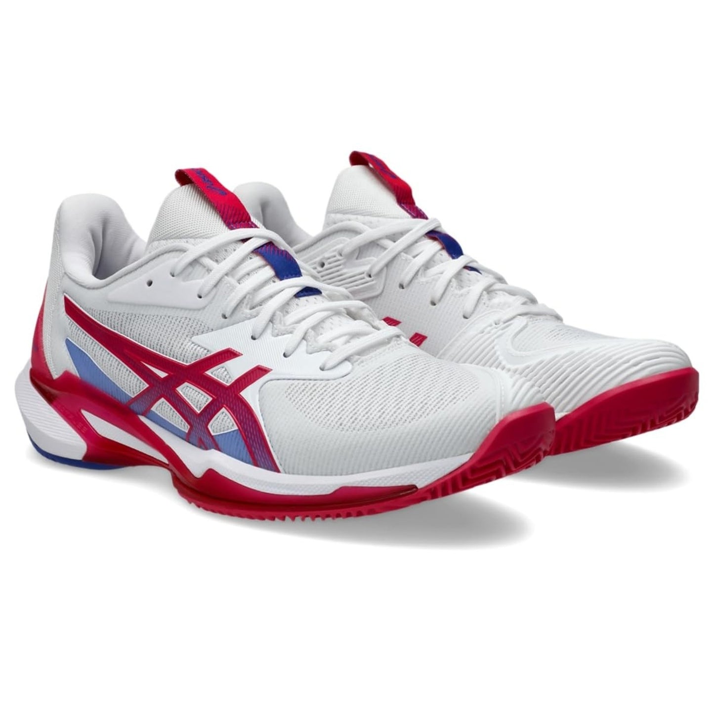 ASICS Women Solution Speed FF 3 Clay Shoes PU Upper White/Bright Rose 8.5 B
