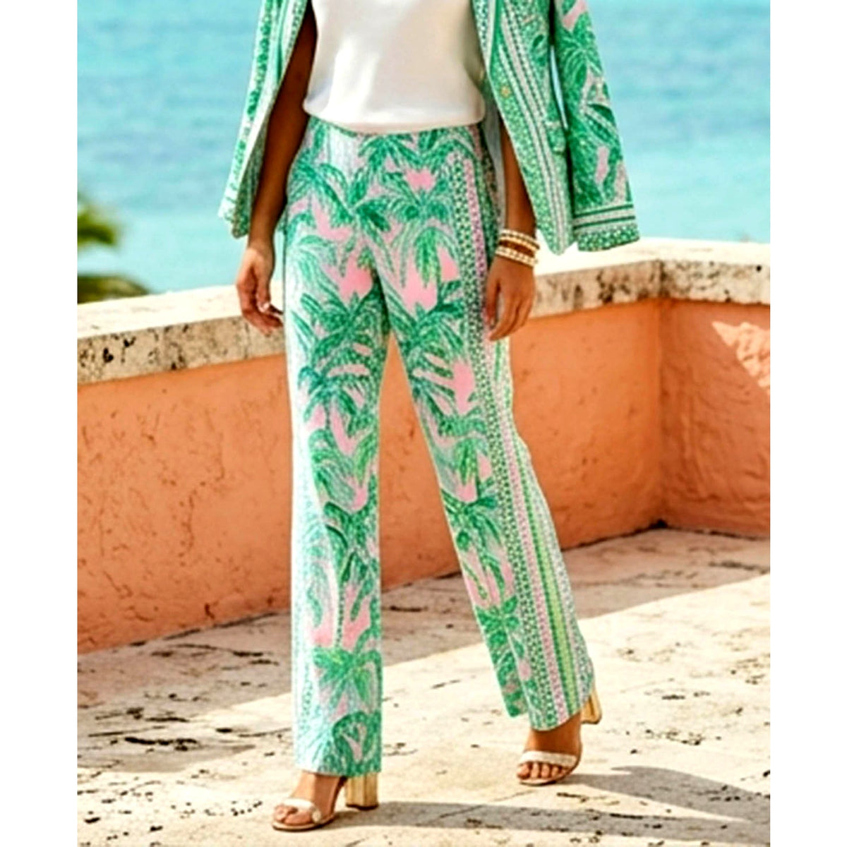 Lilly Pulitzer Bal Harbour Palazzo Pant Pink Blossom Suite Views Small