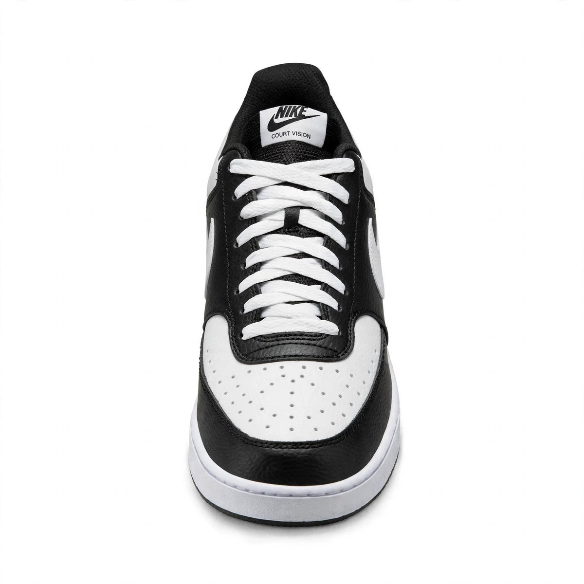 Nike Court Vision Lo Black White Leather Sneakers Mens 10 /Women 11.5 HM9862-001