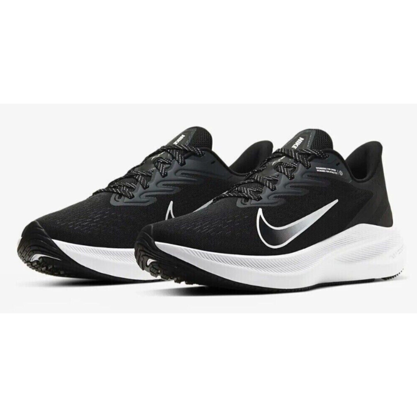 Nike Men's Air Zoom Winflo 7 Running Shoe, Particle Grey/Black-white, 9.5 US