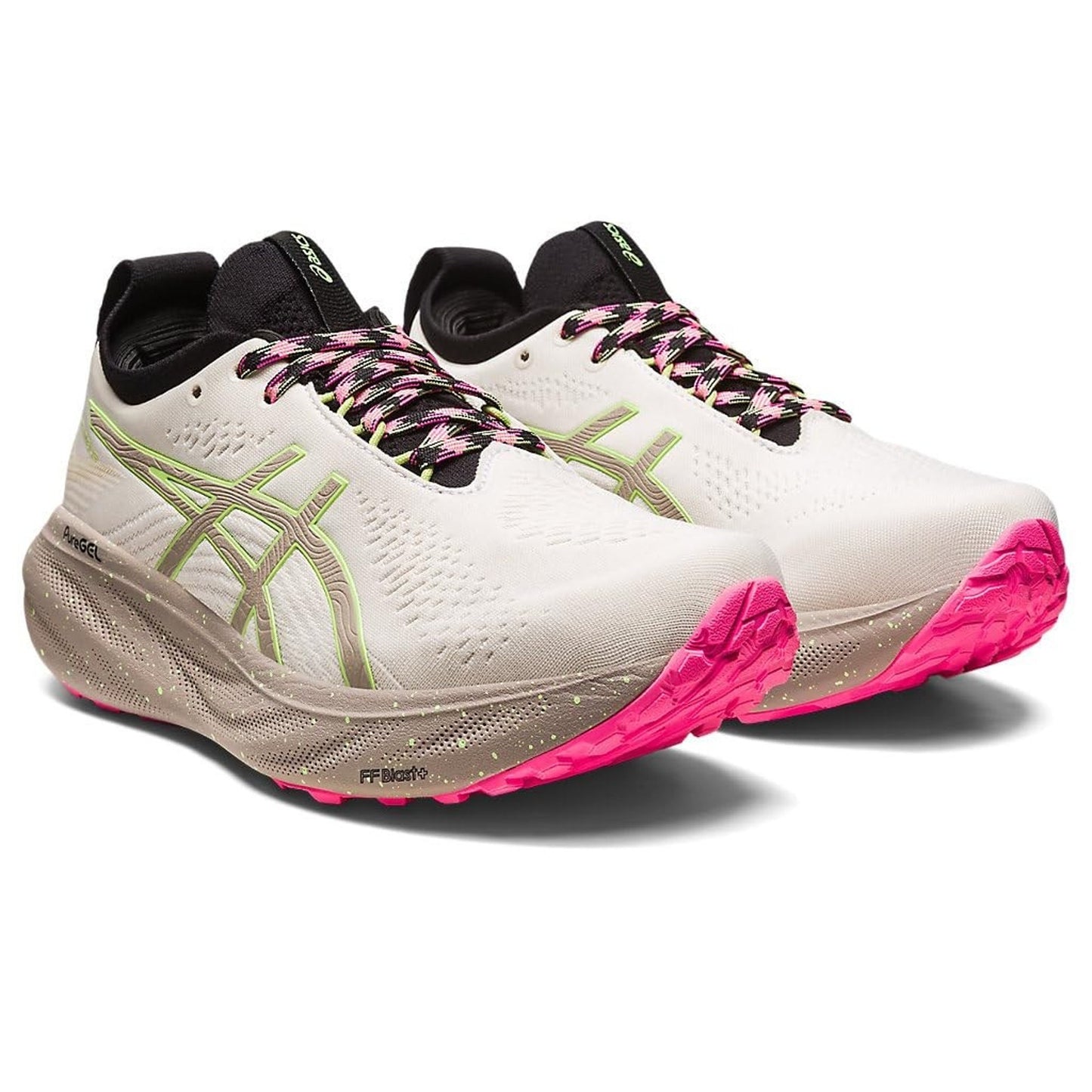 ASICS Women's Gel-Nimbus 25 Trail Running Shoes Nature Bathing/Lime Green 9.5 M