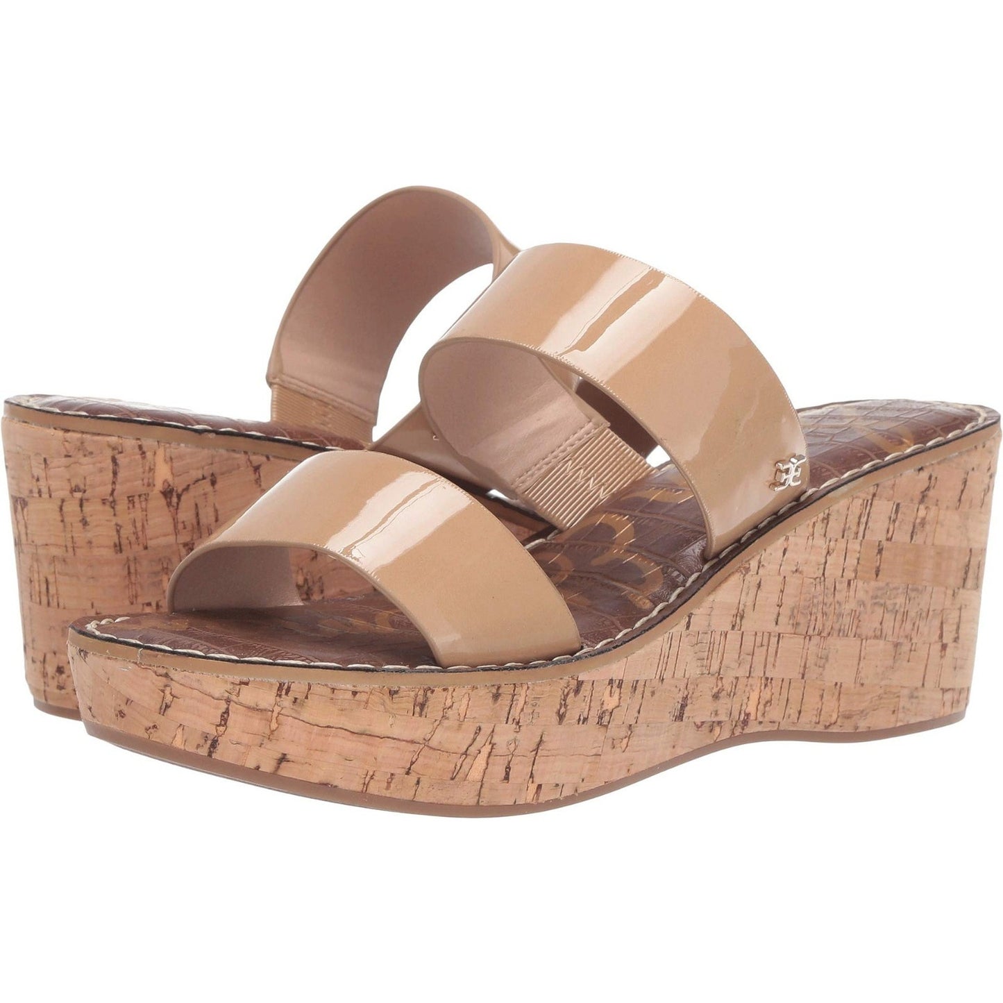 New Womens Sam Edelman Anna Patent Leather Platform Sandals Size 8.5 M