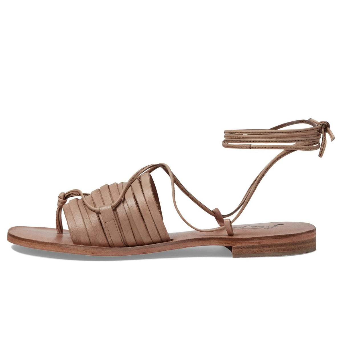 Free People Cami Huarache Women's Ankle Gladiator Wrap Latte Sandals Size 6 M