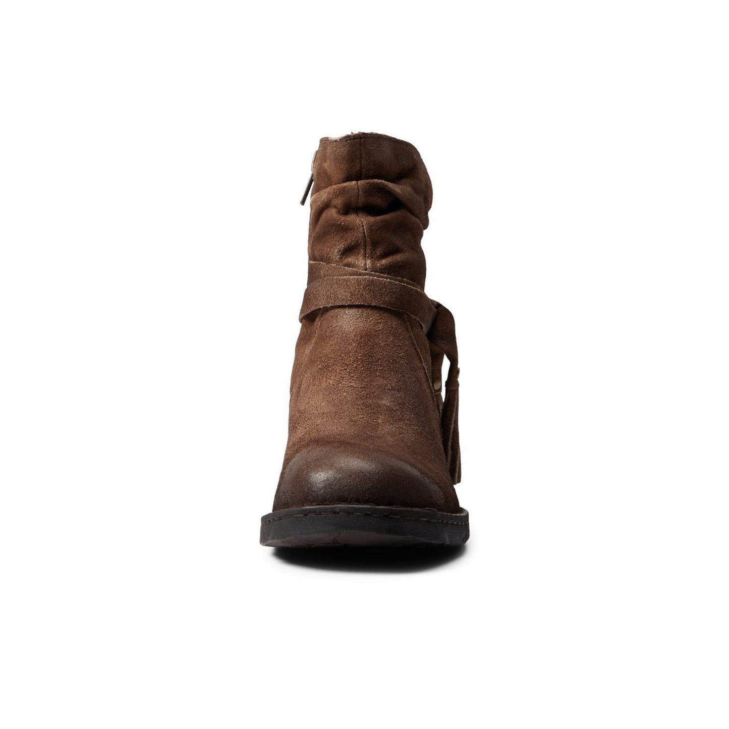 Born Kenya Ankle Boots Distressed Suede Taupe Womens Size 9.5 M
