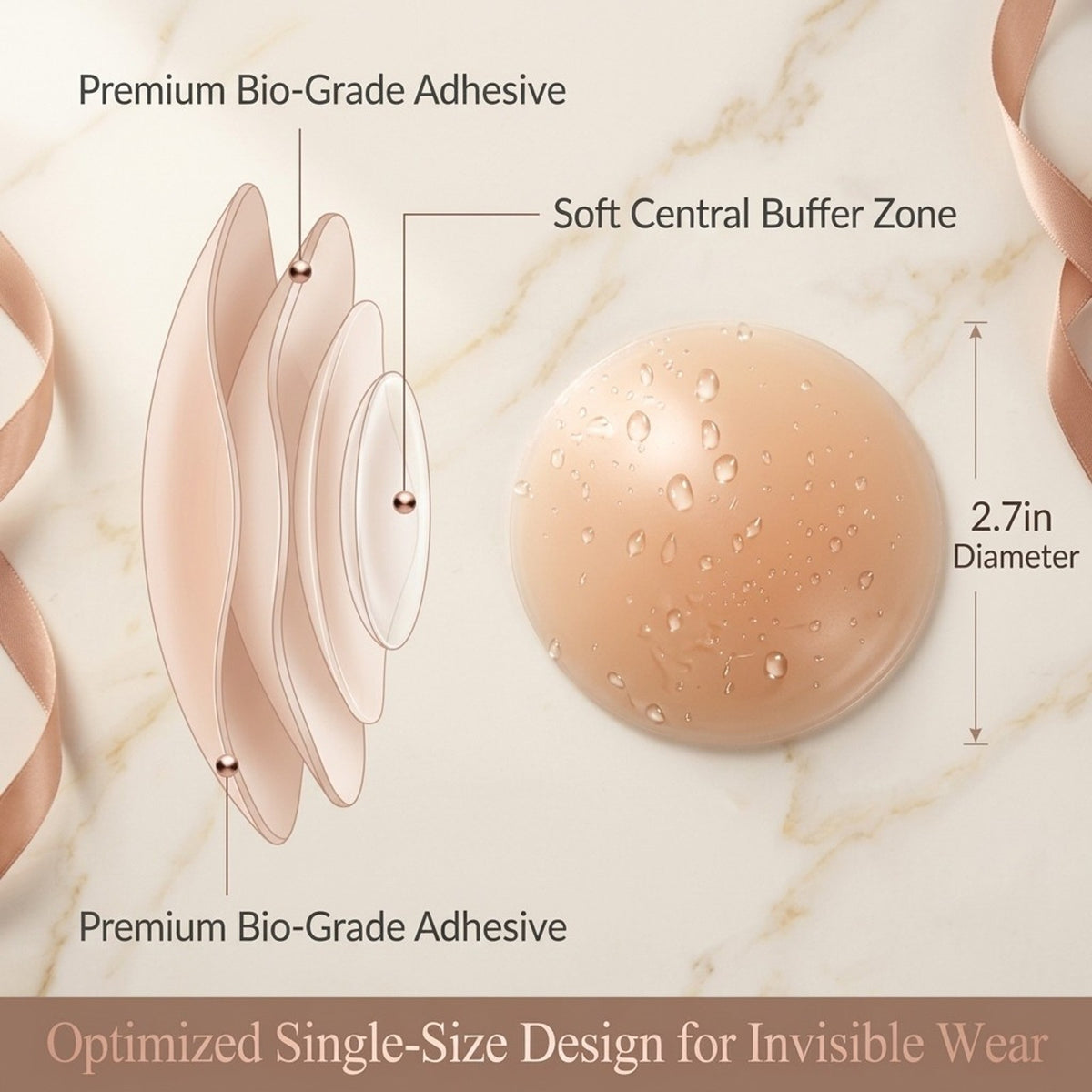5 Pairs Silicone Nipple Covers Reusable Petal Pasties Invisible Breast Petals