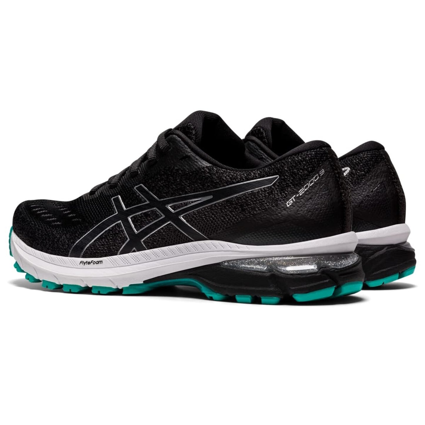 ASICS Women's GT-2000 9 Running Shoes Black/Pure Silver Size 5 B