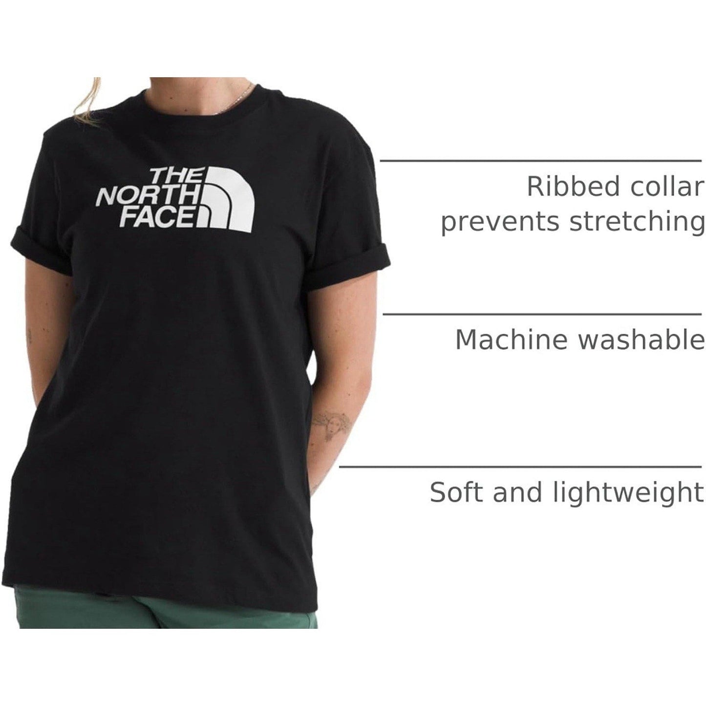 THE NORTH FACE Women's Short Sleeve Half Dome Tee Tnf Black Size XS The North Face
