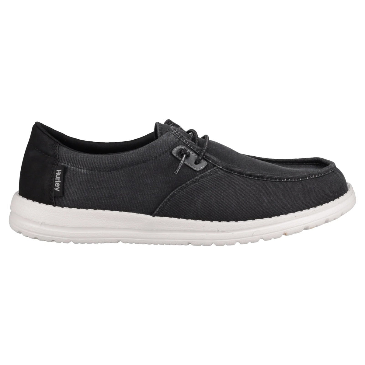 Hurley Mens Shoes Black Casual Loafer Boat Memory Foam Slip-On Moccasins 10.5 M