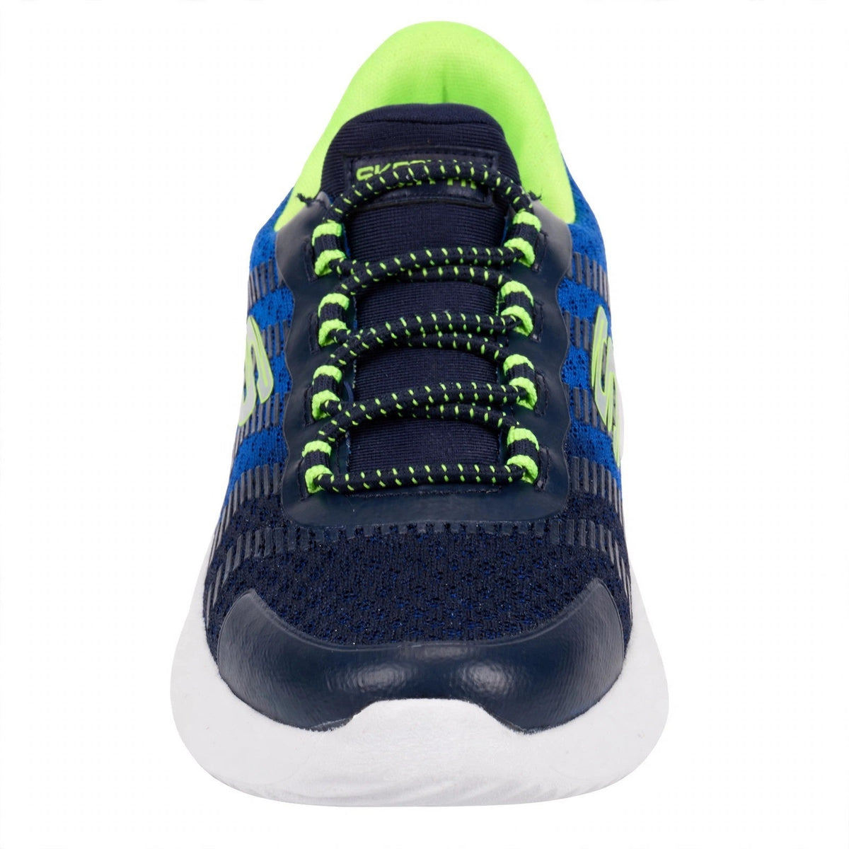 Skechers Swift Fit Kids Blue Hands Free Slip On Mesh Bungee Sneakers Size 13