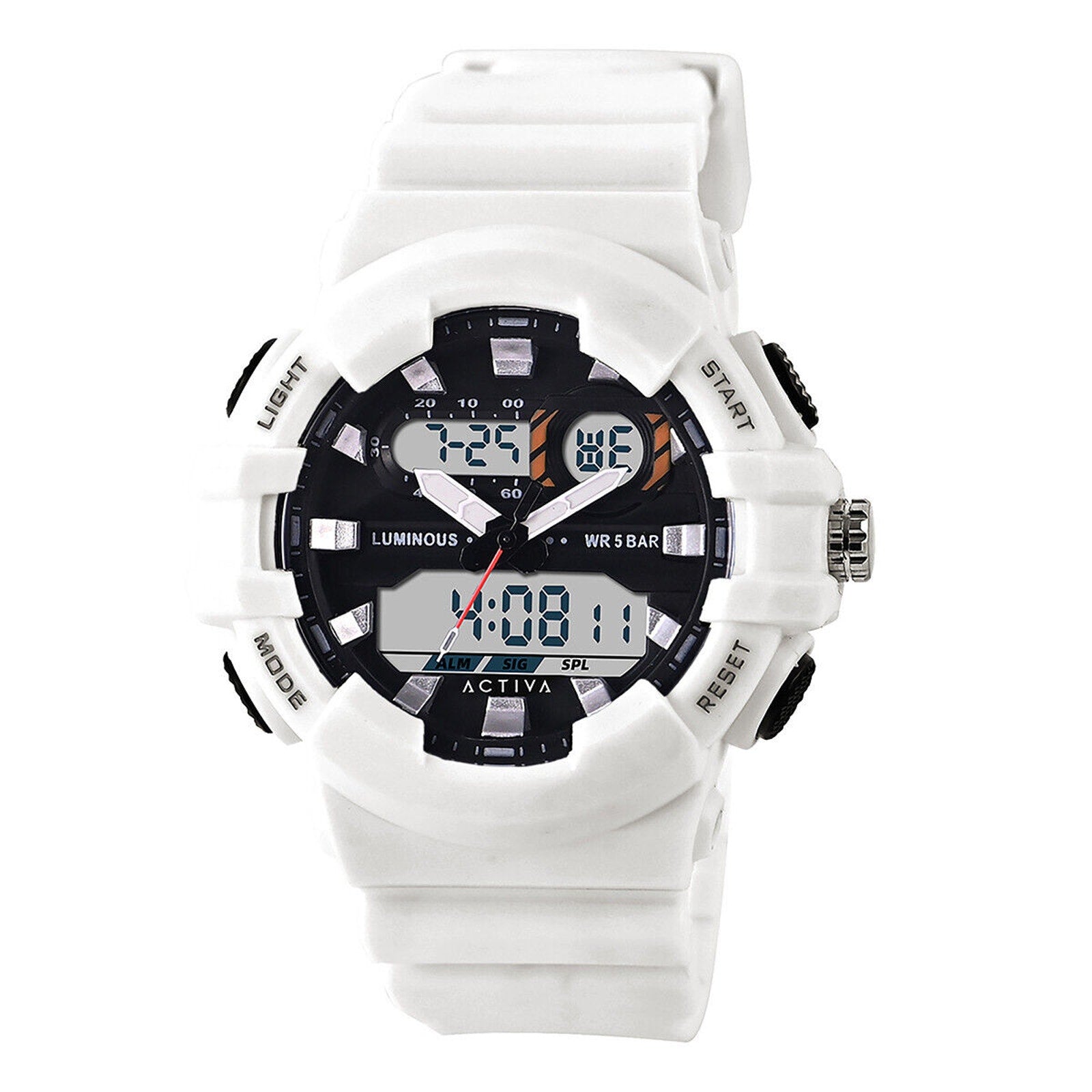 Activa Pixel X Invicta Digital Men's Watch Luminous ,Light analog - 50mm. White Invicta