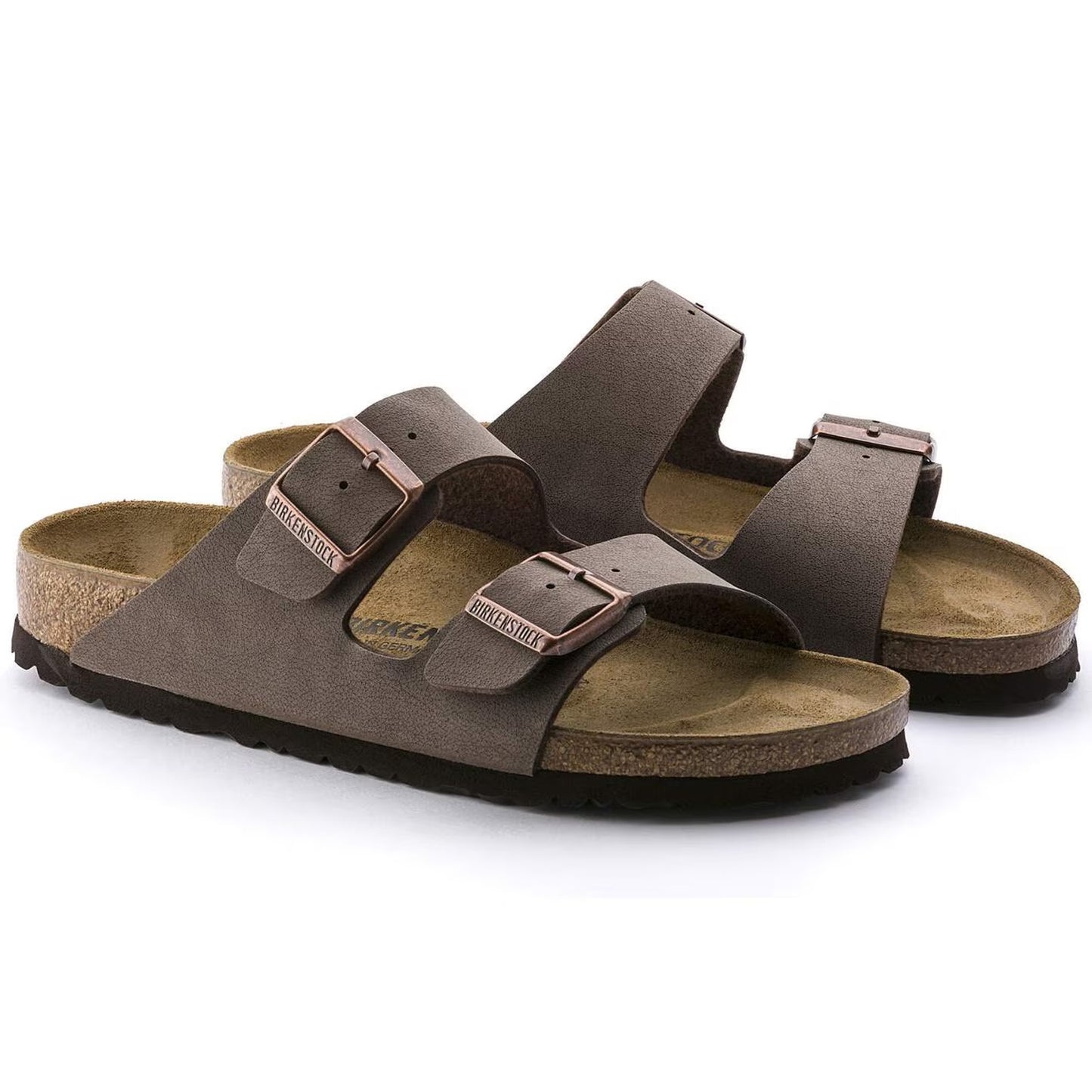 Birkenstock Arizona Birkibuc Leather Suede Footbed Men's Sandals Mocha 12 M