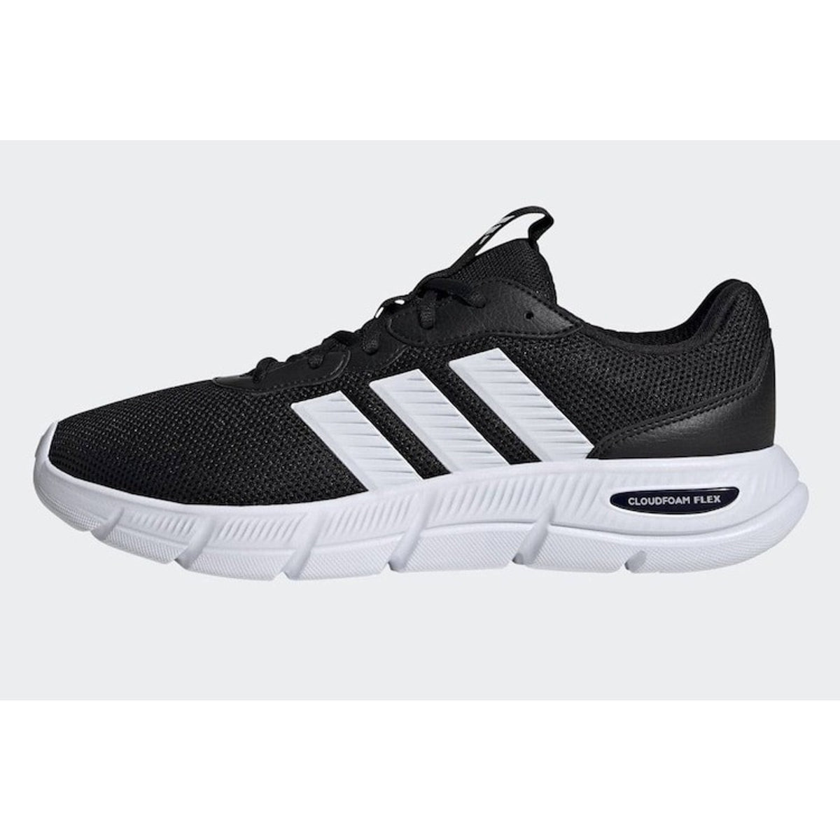 adidas Cloudfoam Flex Laces Men’s Everyday Wear Walking Shoes Black 9 Wide Fit