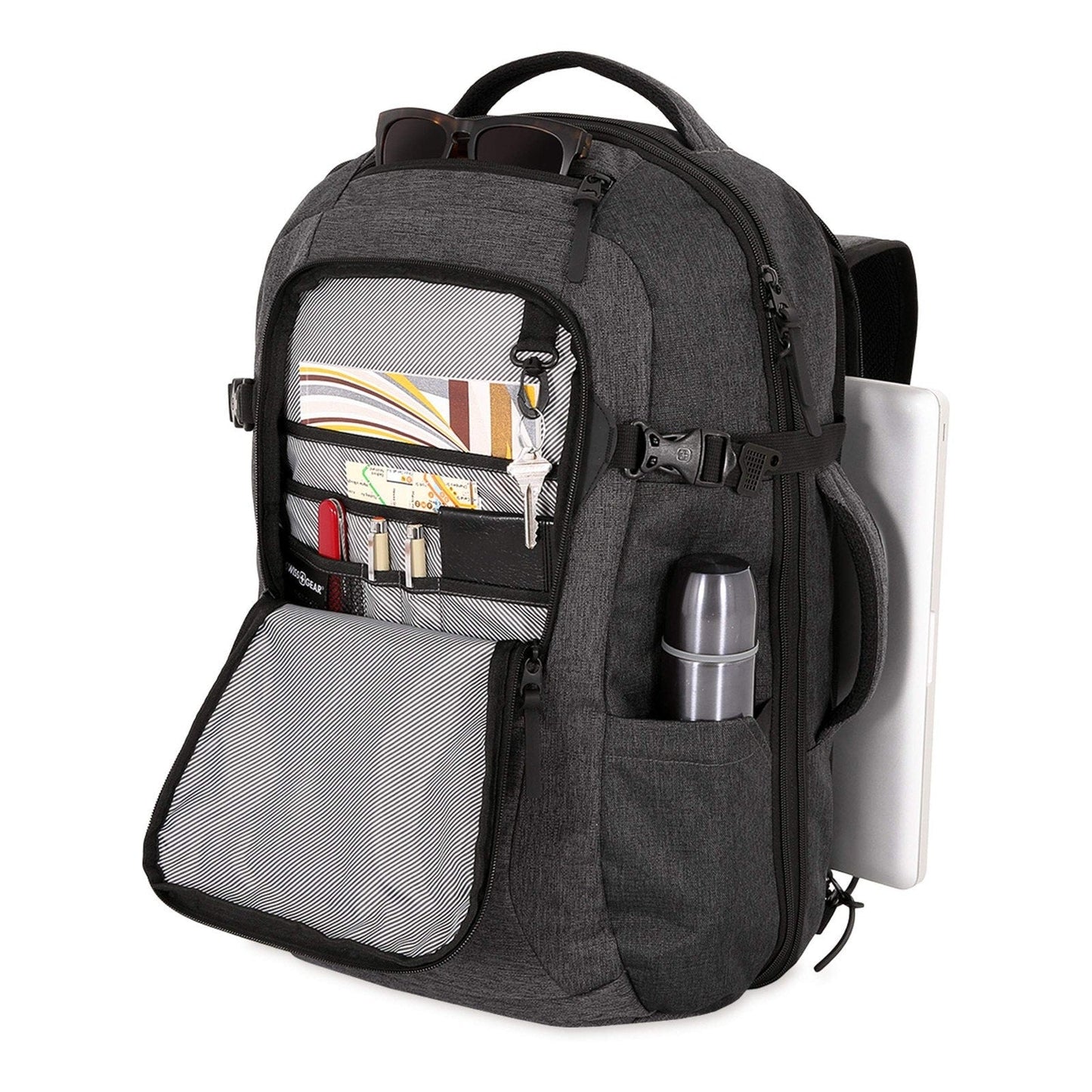SwissGear Hybrid Travel Laptop Backpack 22 in - Heather Gray SWISSGEAR
