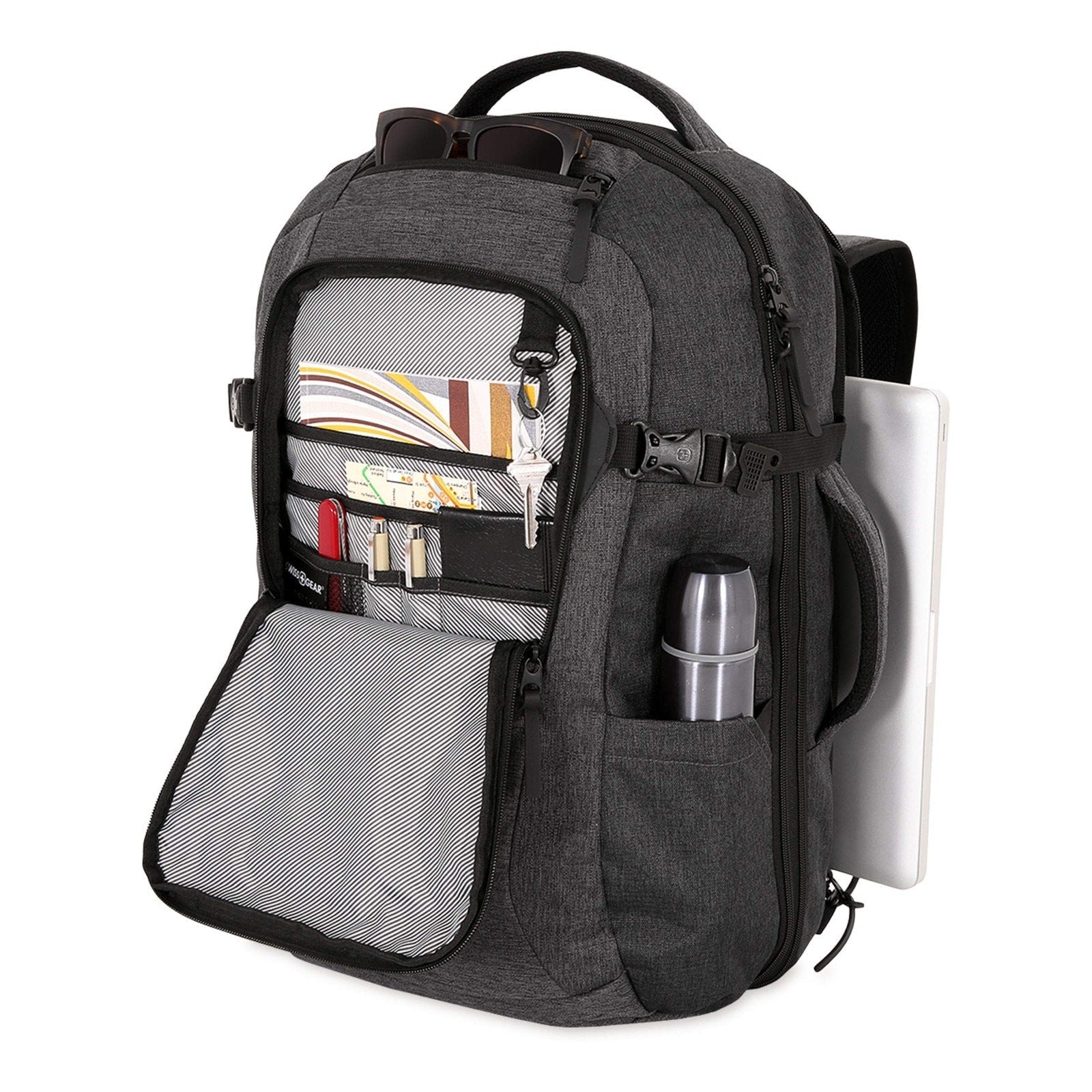 SwissGear Hybrid Travel Laptop Backpack 22 in - Heather Gray SWISSGEAR