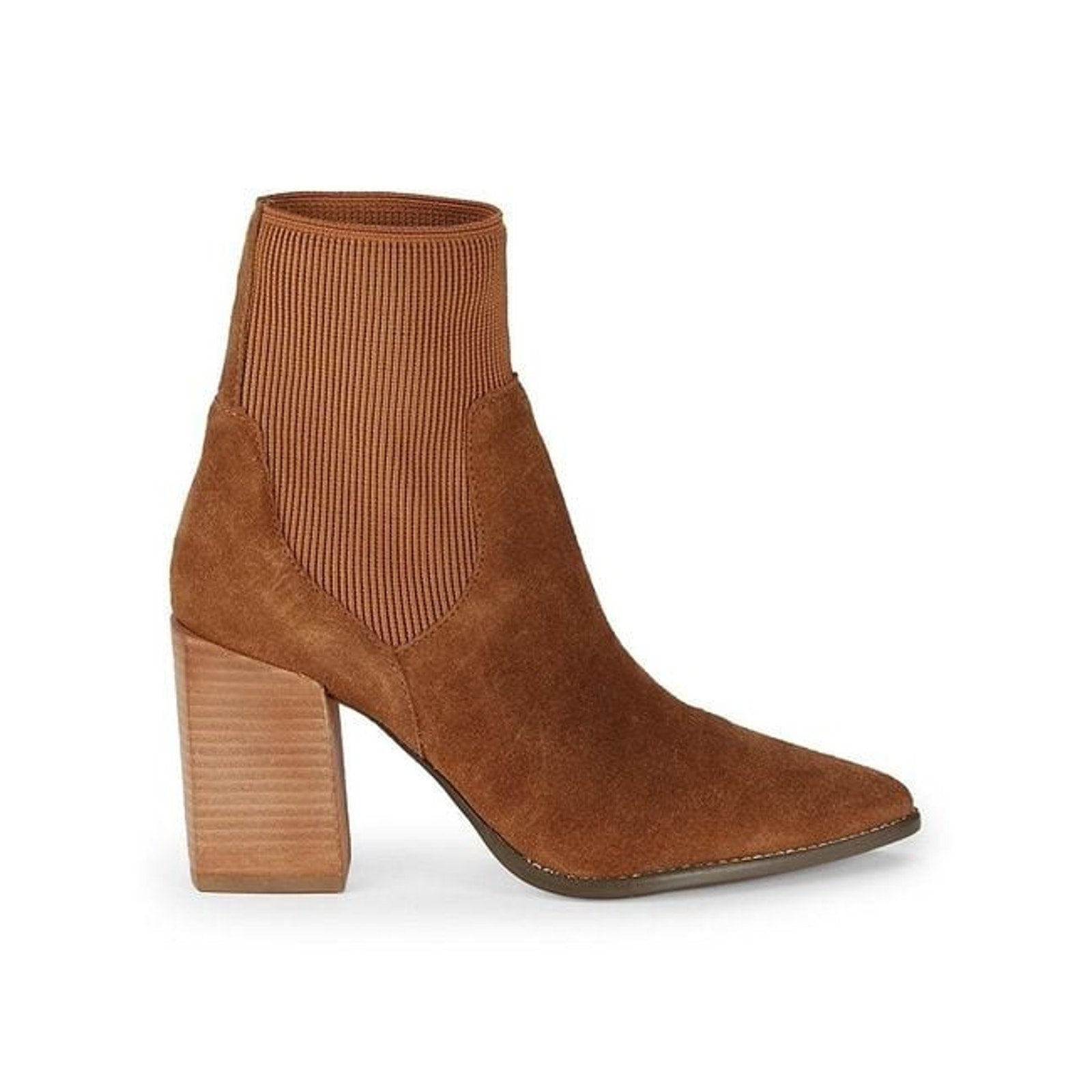 Steve Madden Women's Reeve Ankle Boot Size 7.5 M Cognac Suede Steve Madden