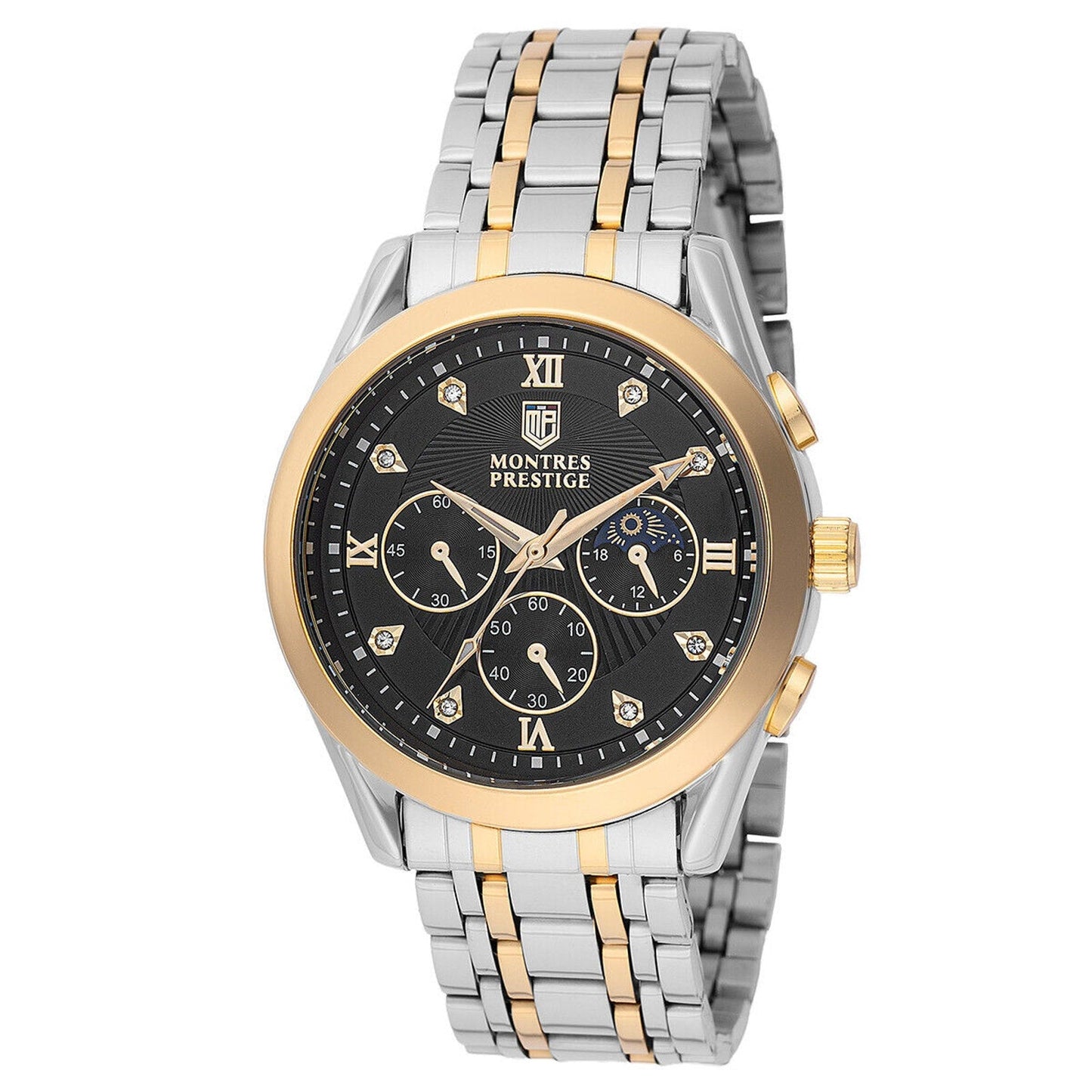 INVICTA X MONTRES PRESTIGE DIAMOND DIAL MOON-PHASE 40MM QUARTZ WATCH Invicta