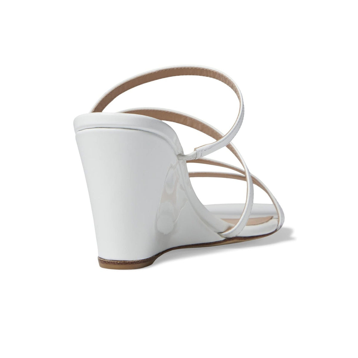 Stuart Weitzman Strapeze 85 White Wedge Sandals 10 B New with Box