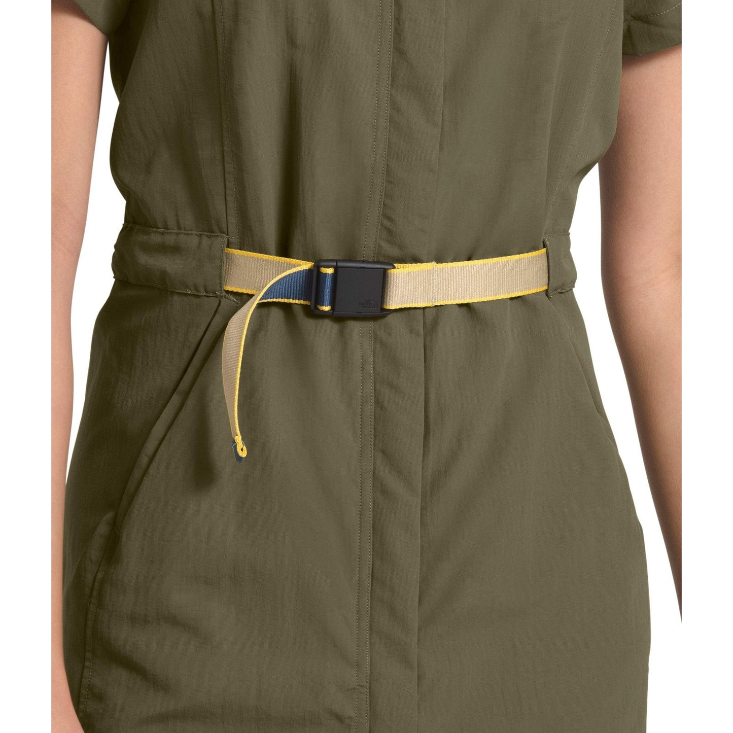 The North Face Class V Dress – Burnt Olive Green, Collared, Short Sleeve Medium