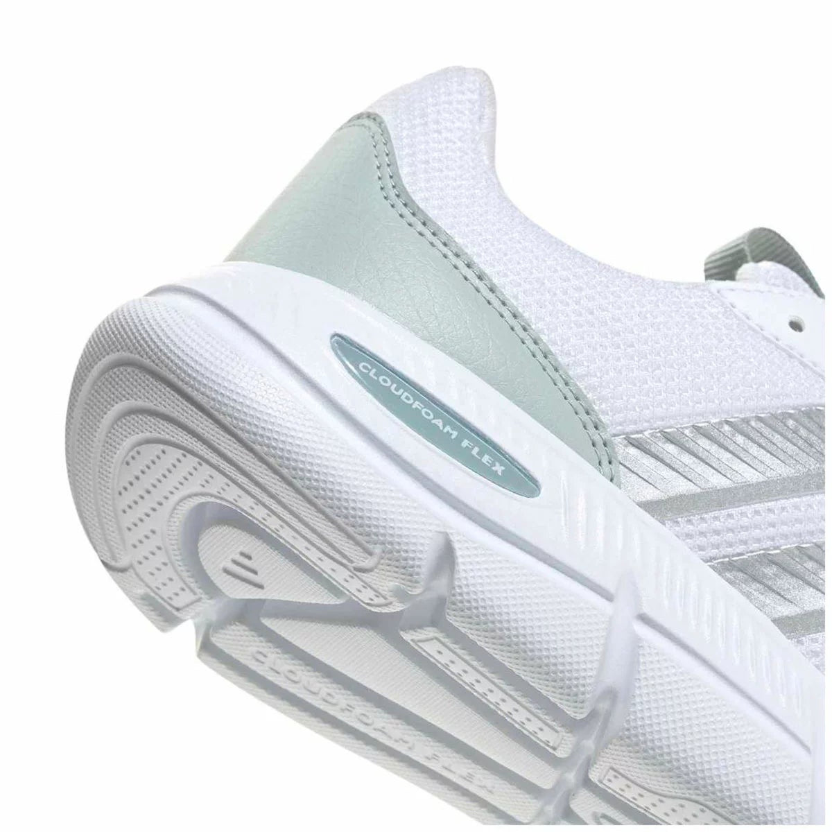 adidas Cloudfoam Flex Laces Women’s Everyday Wear Walking Shoe White 10 Wide Fit