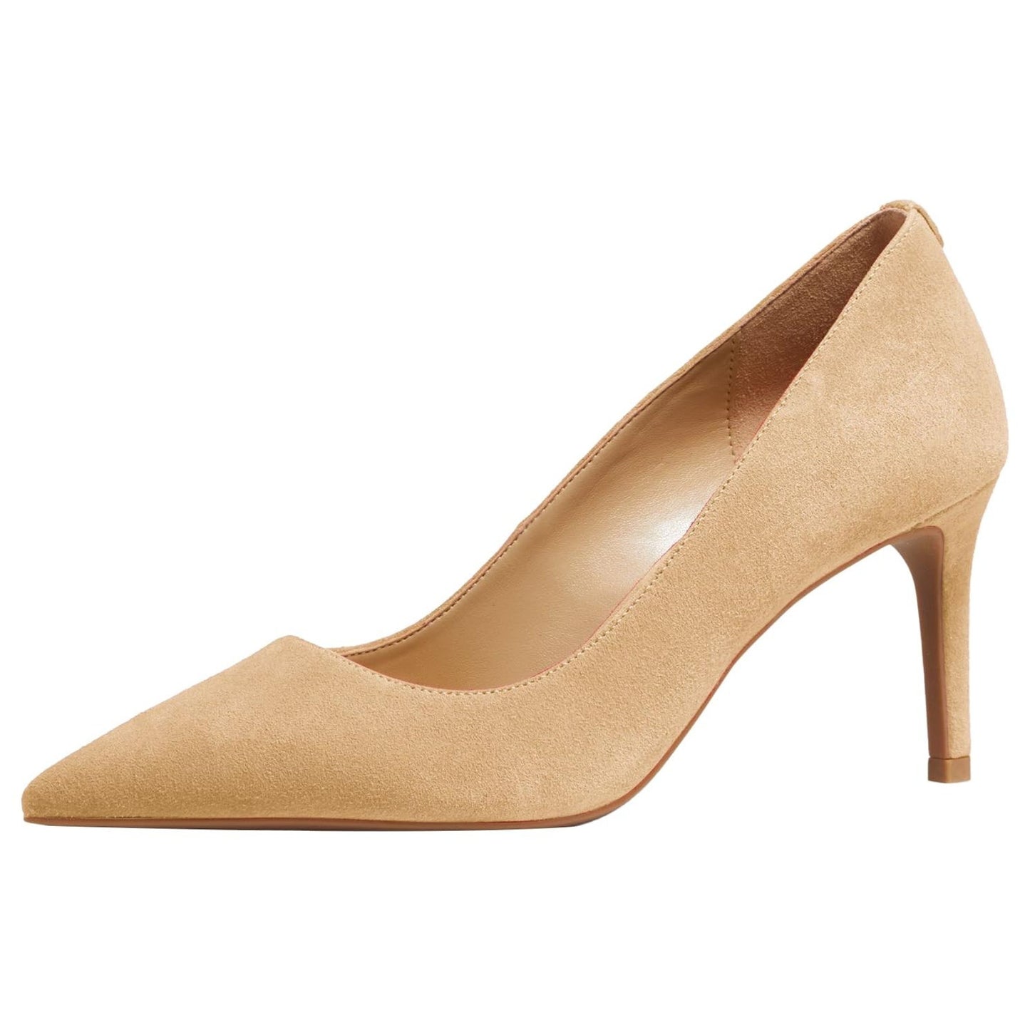 Michael Kors Alina Flex High Pump Women's Beige Suede High Heel 8.5 M