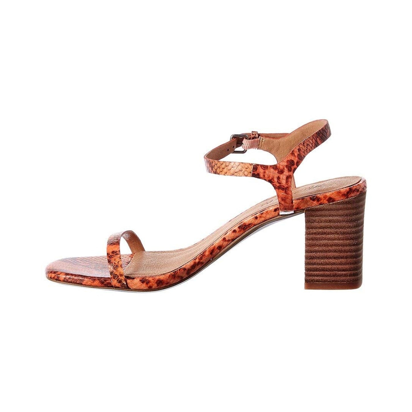 Madewell Bare Heeled Sandals Sweet Tulip Snake Leather Size 8 M