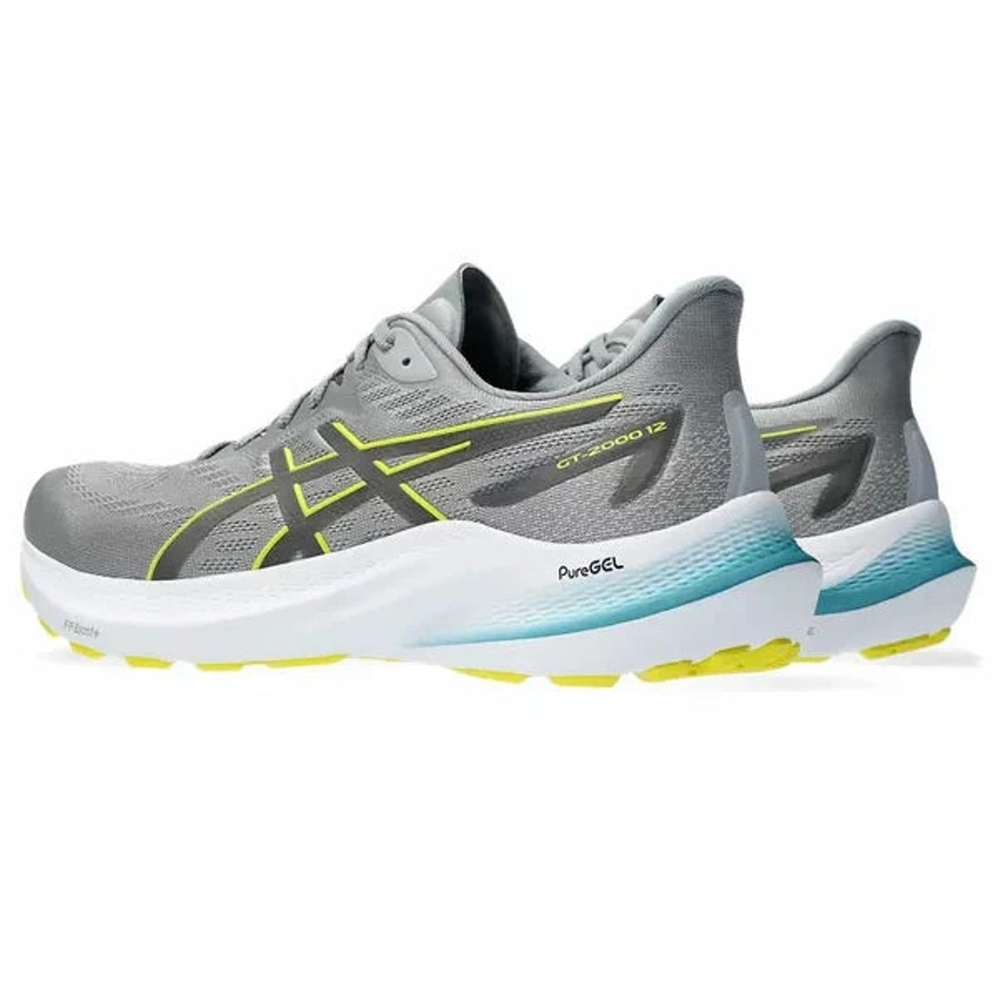 ASICS Men's GT-2000 12 Running Shoes, 10.5, Sheet Rock/Bright Yellow