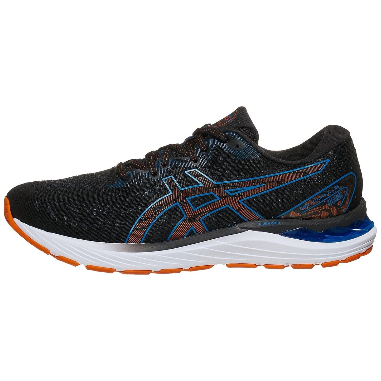 ASICS Men's Gel Cumulus 23 Running Shoes, Black/Reborn Blue 11.5 EE - Wide
