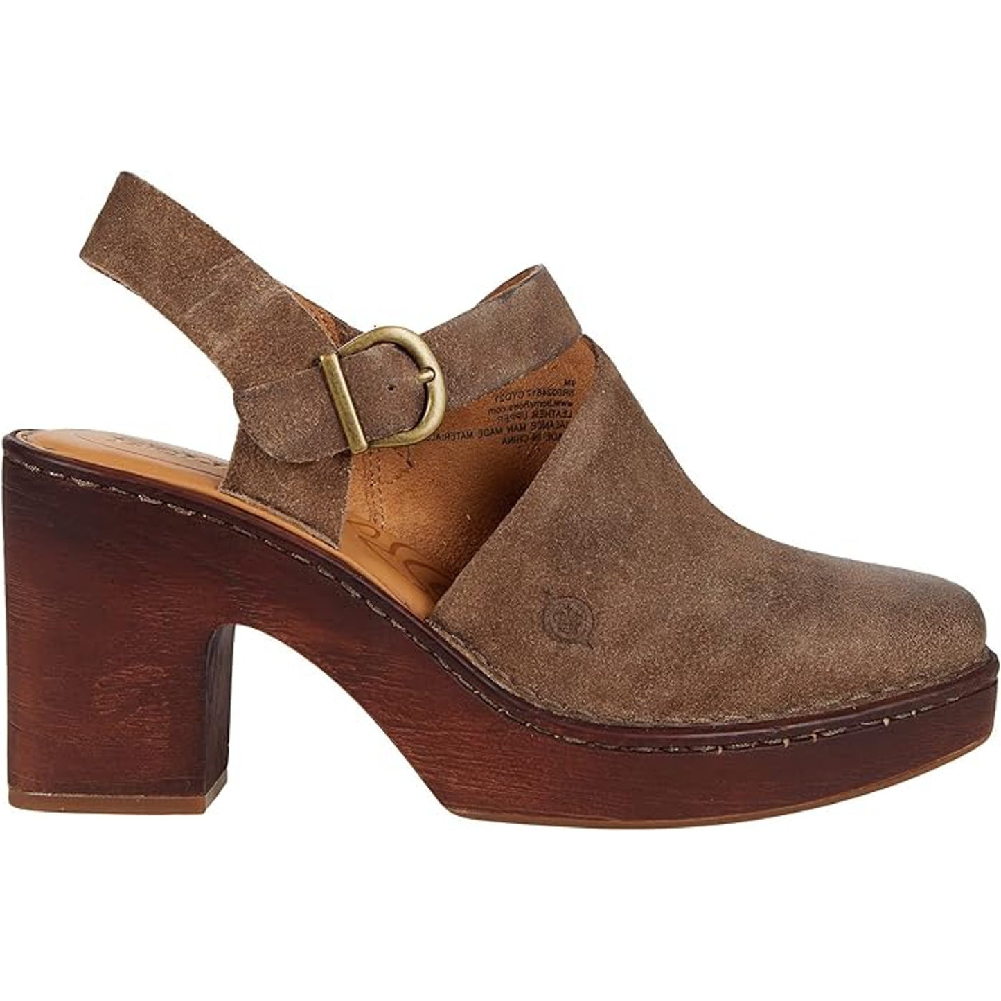 BORN Devlyn Taupe Distressed Leather Women’s Shoes Size 9 M Sling Back