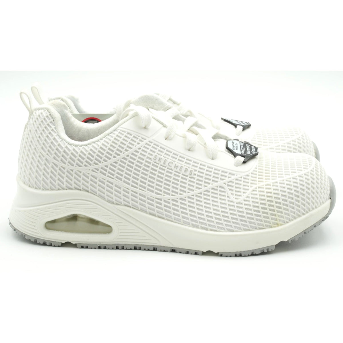 Skechers Womans Uno SR Composite Toe Safety Work Shoes White Size 8 M UK 5