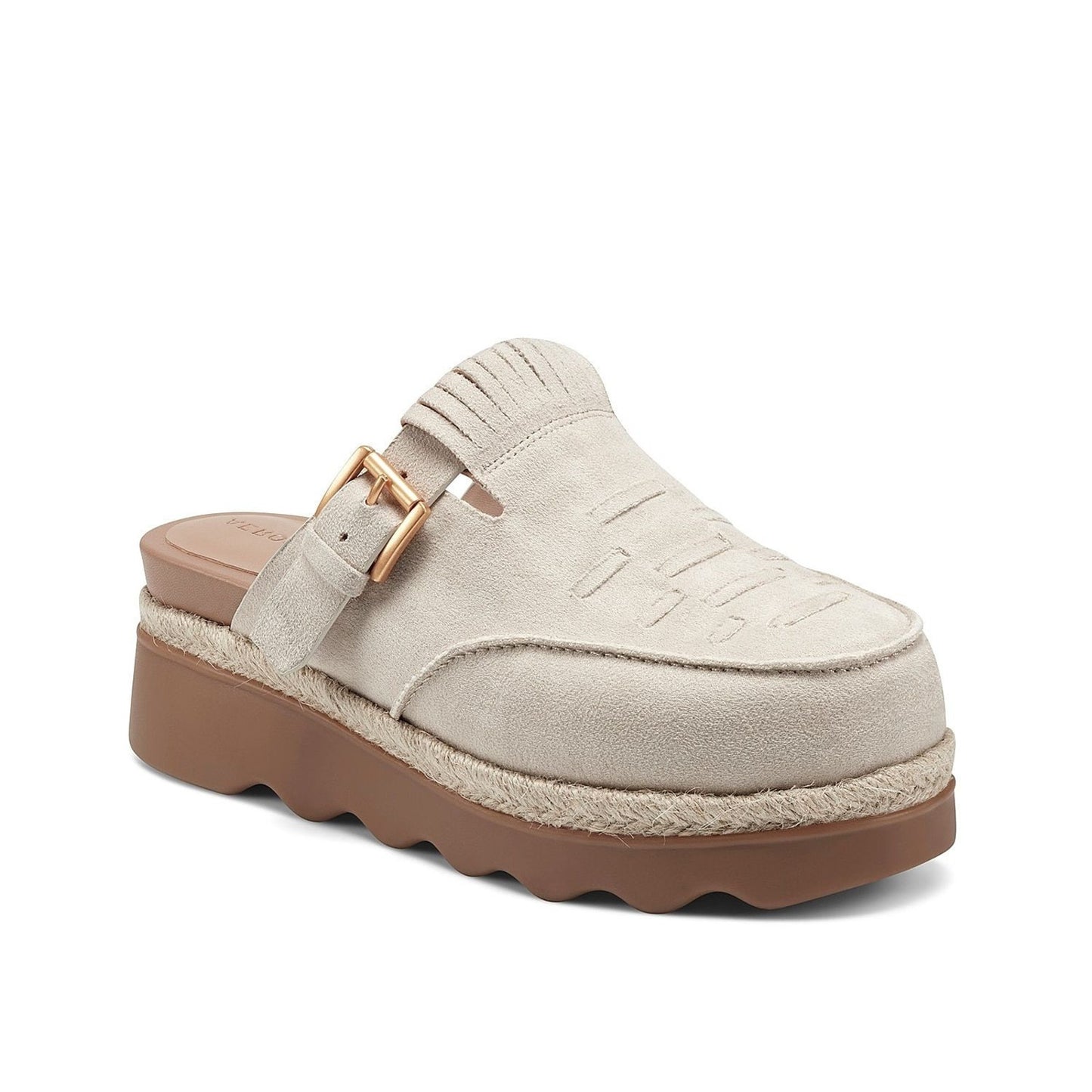 Aerosoles | Wyoming Sandals flatform Stone Taupe Fabric suede women’s size 9.5 M