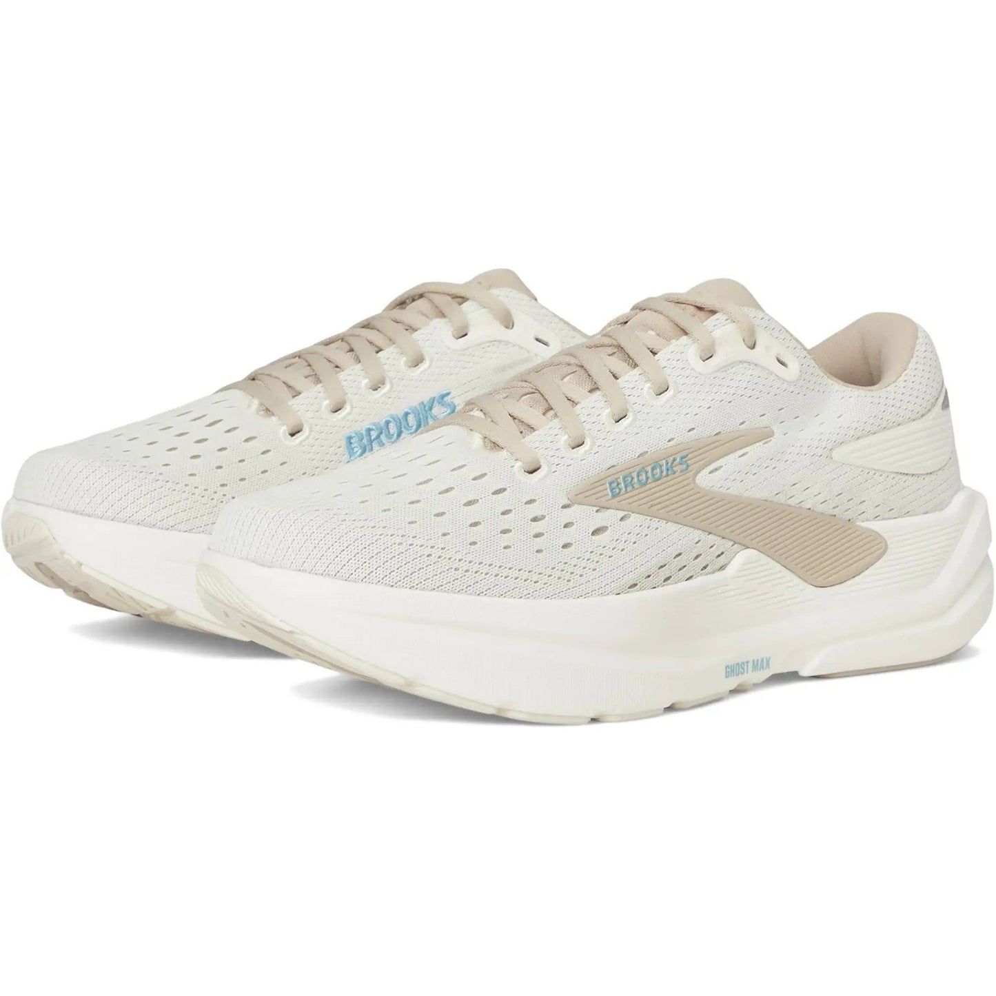 Brooks Ghost Max 3 Women Running Shoes Coconut/grey/blue Size: 11.5 Extra Wide